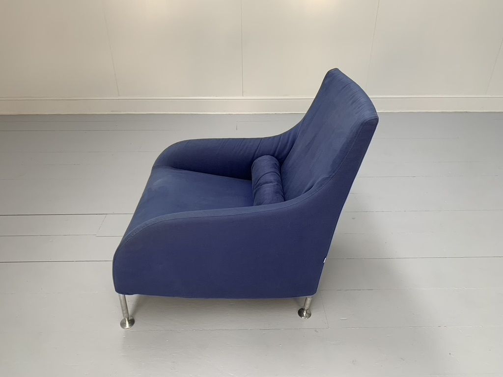 B&B Italia “Florence” Armchair – In Mid Blue Fabric photo vintage
