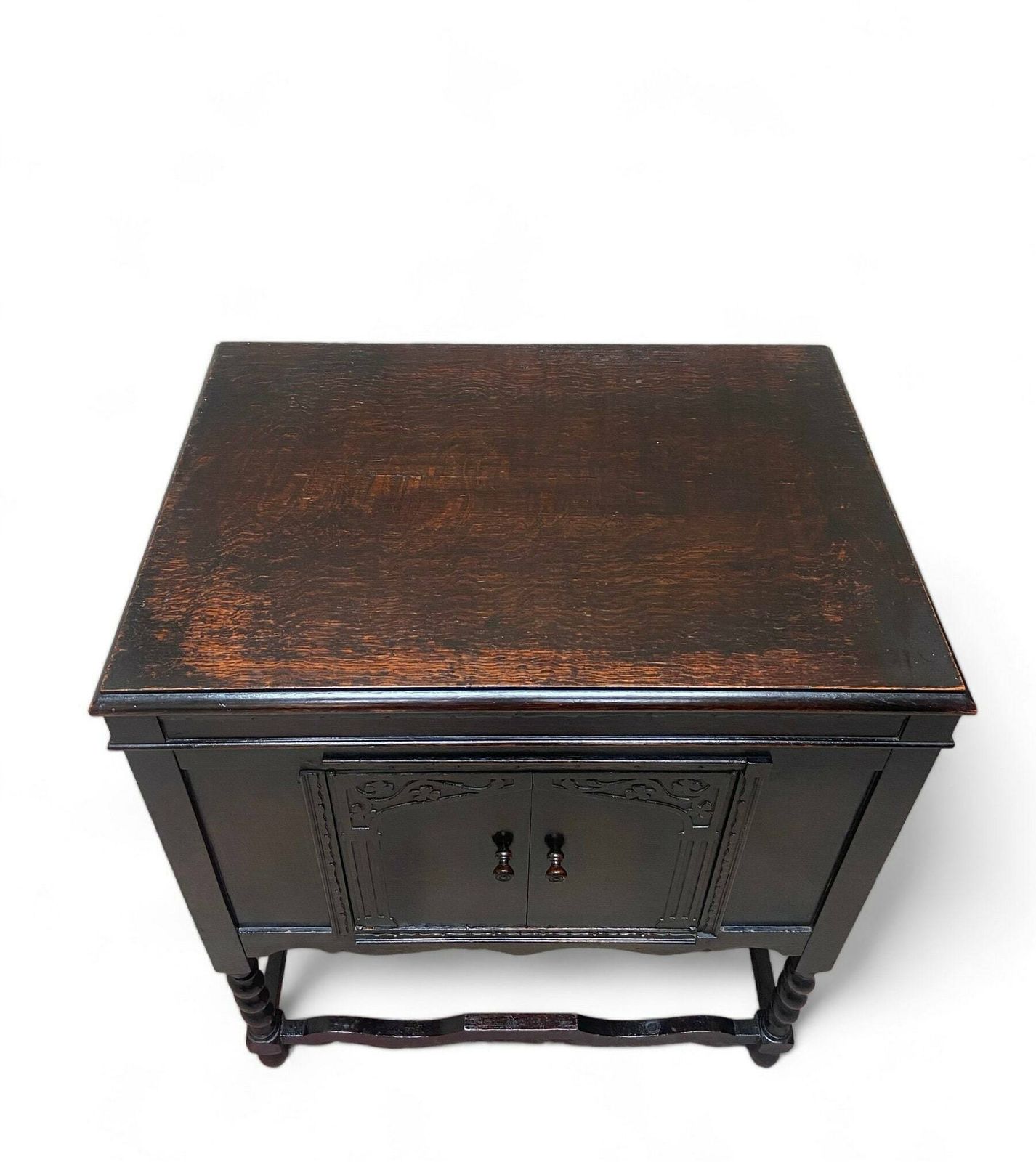 Antique Blanket Box Coffer / Old Dulceola Gramophone Cabinet / Made In England 1920s photo Home Decor