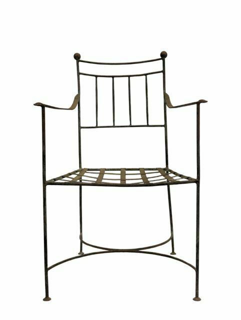Pair Of Garden Armchairs From The 1940s Wrought Iron Tino Rossi photo for sale