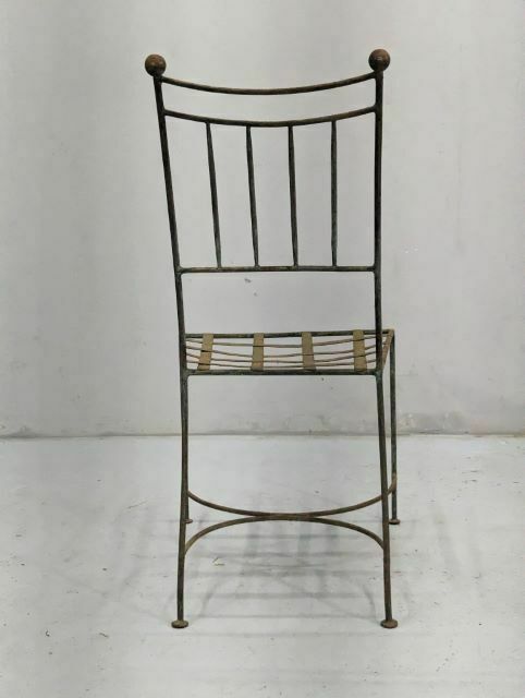 Set Of 6 Wrought Iron Garden Chairs Tino Rossi photo vinterior