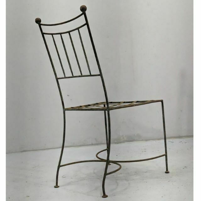 Set Of 6 Wrought Iron Garden Chairs Tino Rossi photo buy