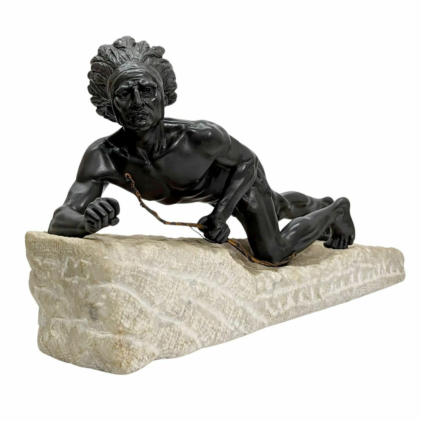 The Indian On The Lookout, 1900 Statue On Natural Terrace photo furniture
