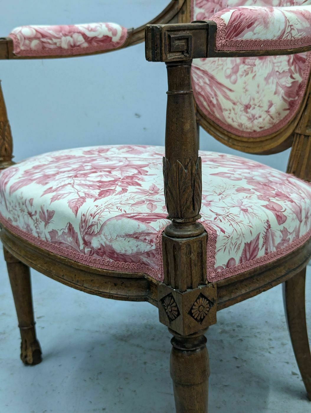 photo for sale Set Of 4 Walnut Armchairs From The Directory Period