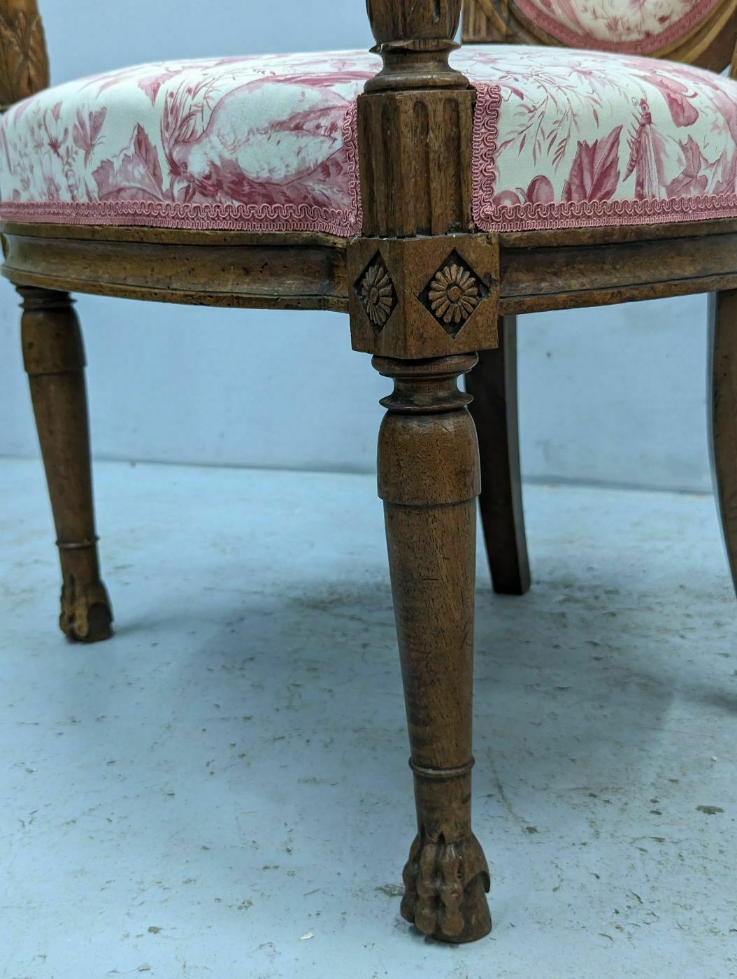 Furniture Set Of 4 Walnut Armchairs From The Directory Period photo
