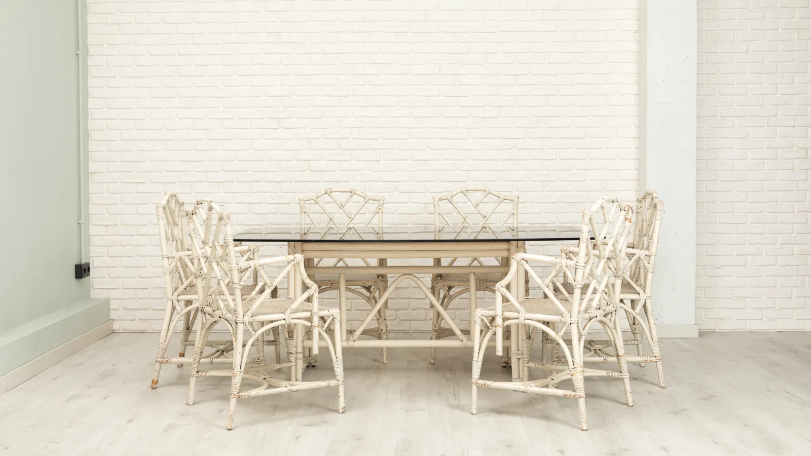 Chippendale Style Garden Set In Bamboo