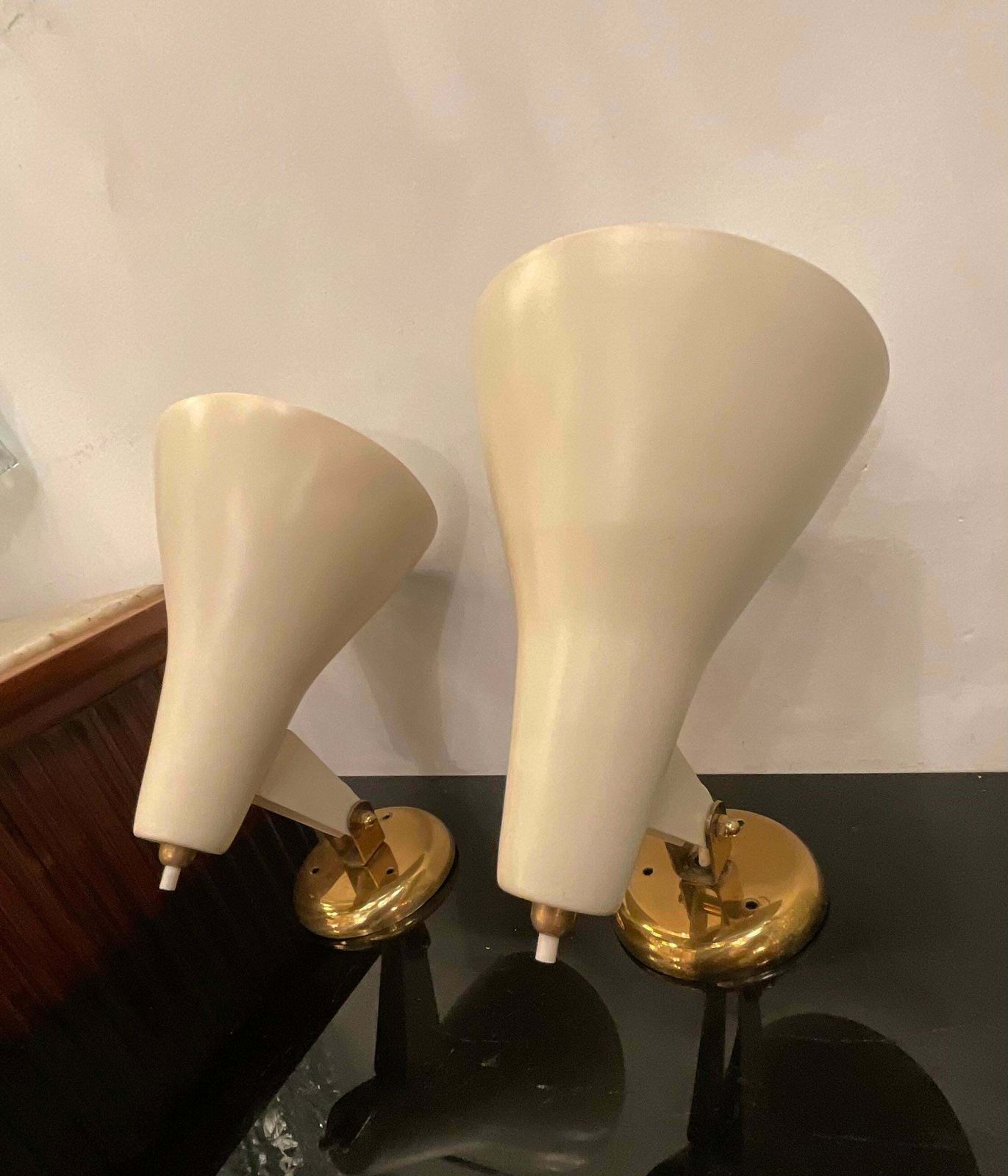 Stilnovo  . Pair Of 1950s Wall Sconces   Made In Italy photo for sale