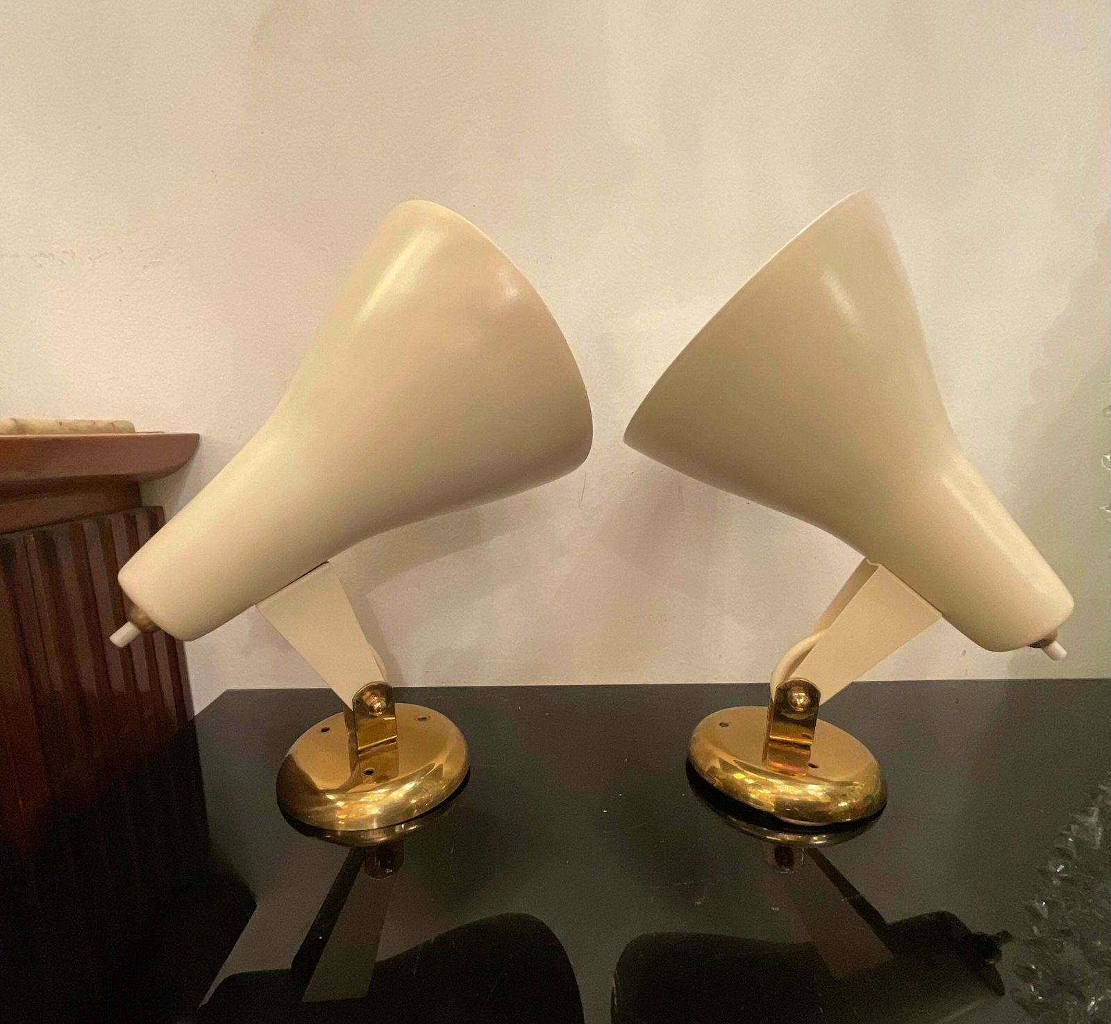 photo for sale Stilnovo  . Pair Of 1950s Wall Sconces   Made In Italy