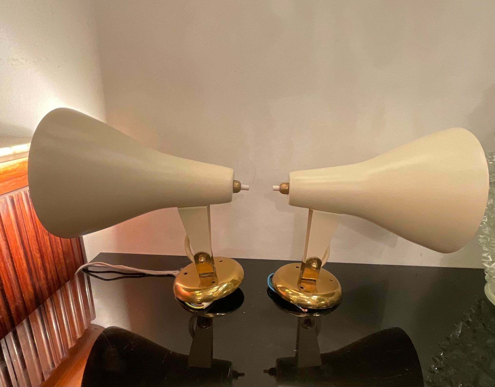 photo vinterior Stilnovo  . Pair Of 1950s Wall Sconces   Made In Italy