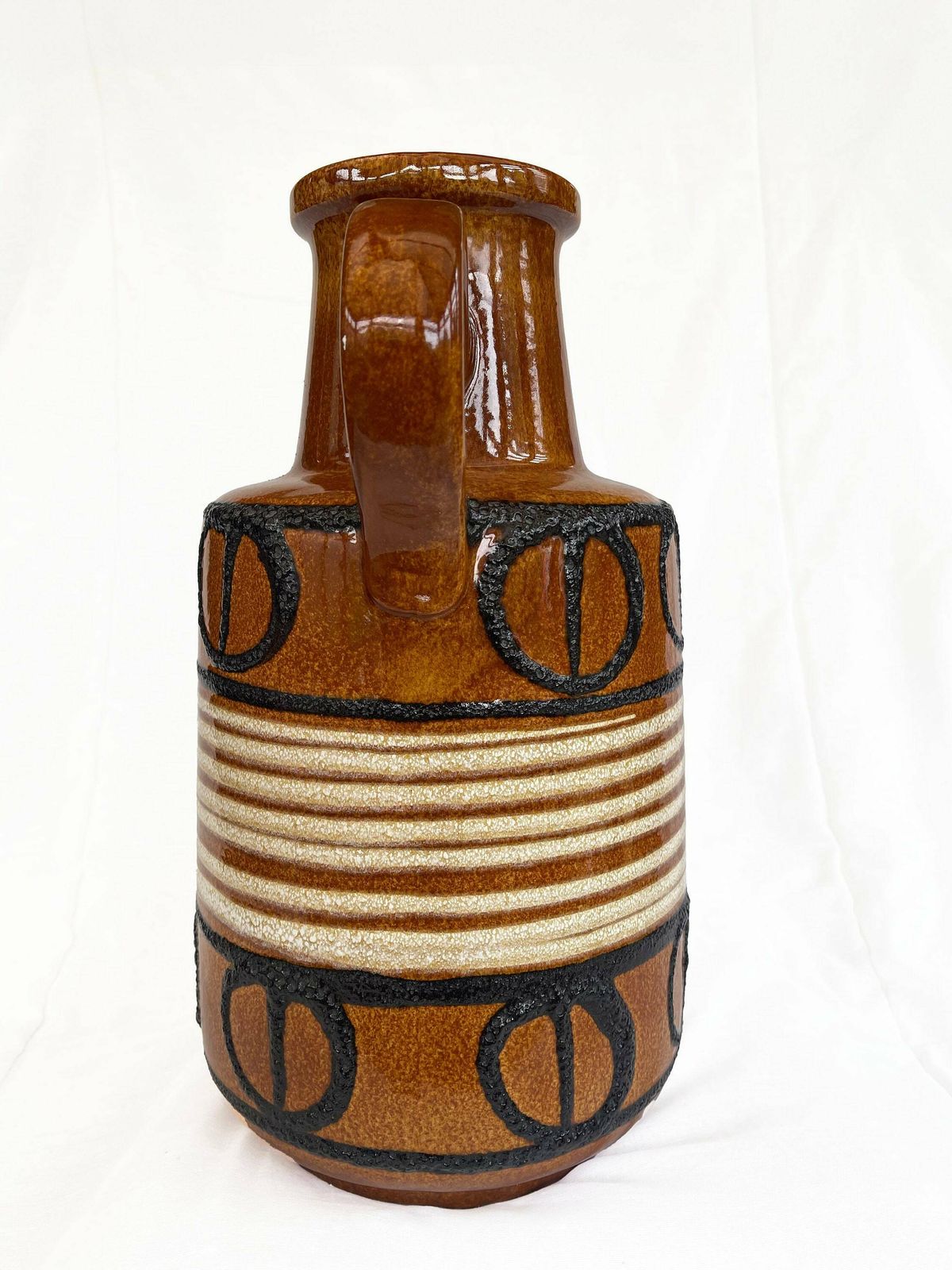 Mid Century West German Scheurich 408 40 Handled Floor Vase photo furniture