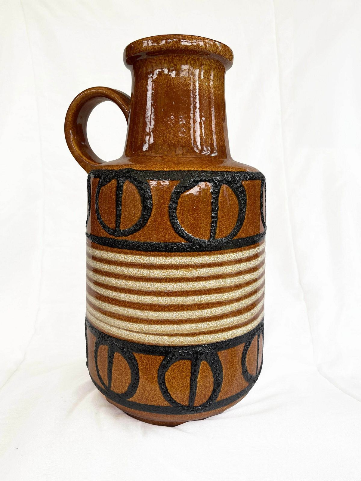 photo for sale Mid Century West German Scheurich 408 40 Handled Floor Vase