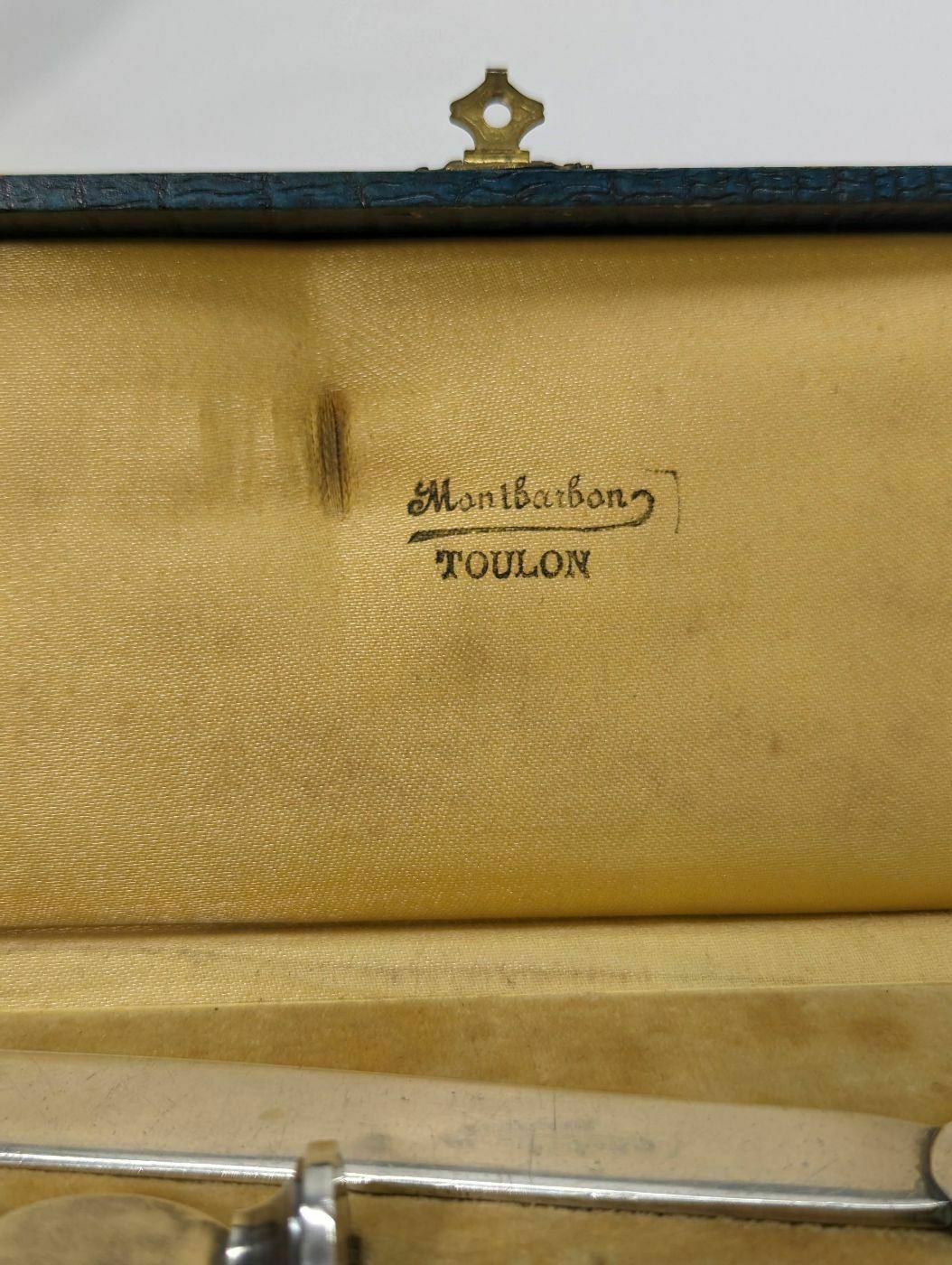 photo for sale Box Of Sealing Seals 2 Pieces Silver Metal 1930