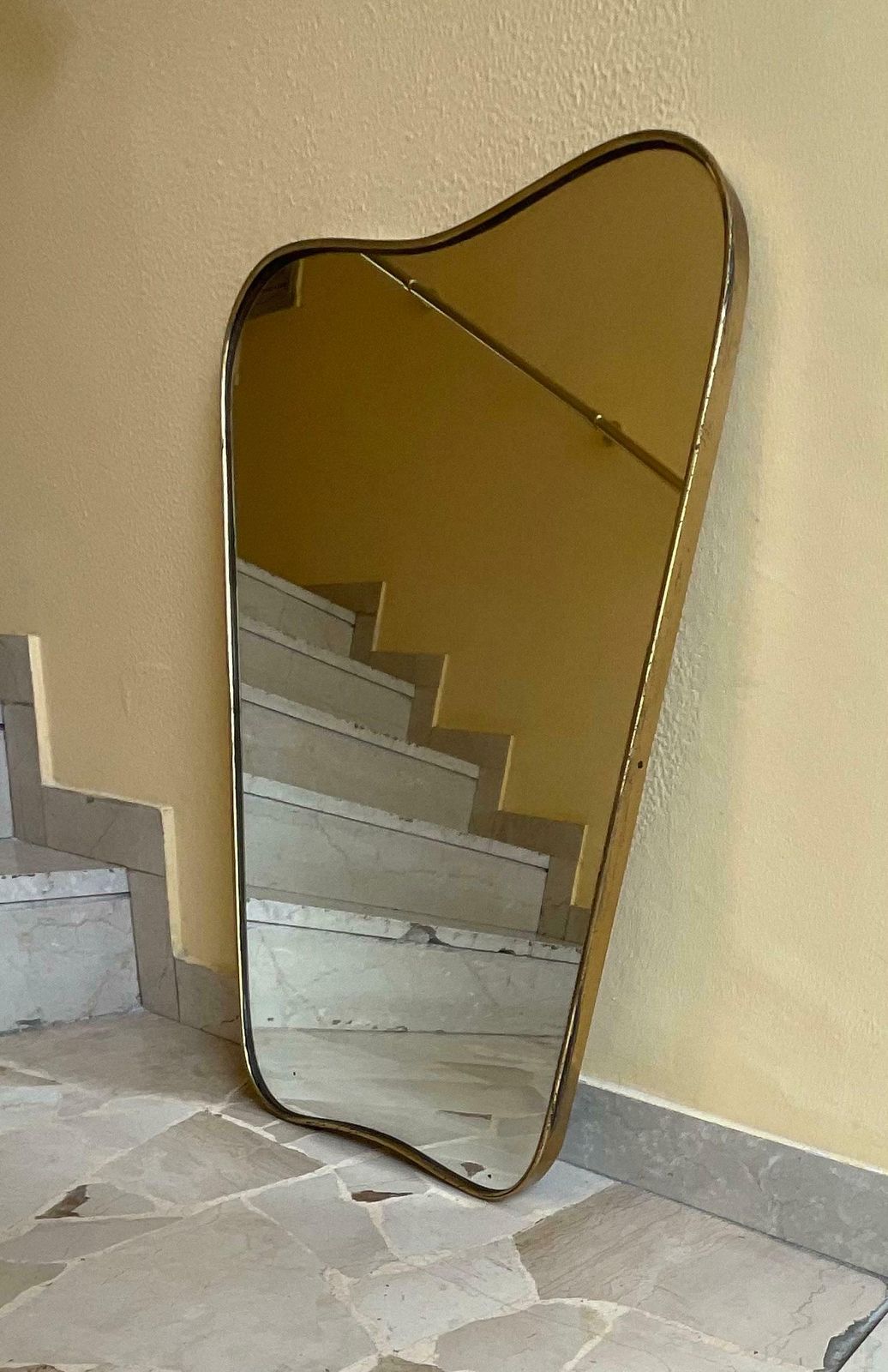 Fontanarte   Pietro Chiesa   Mirror With Brass Frame   Italy 1950s photo vinterior
