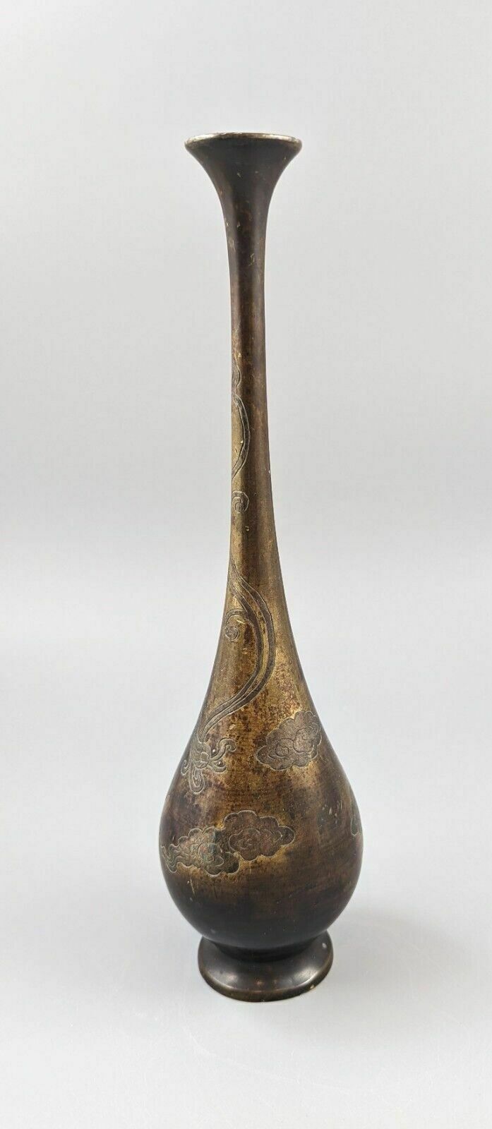 Antique Japanese Bronze Vase 19th Century, Late Mieji Period photo Home Decor