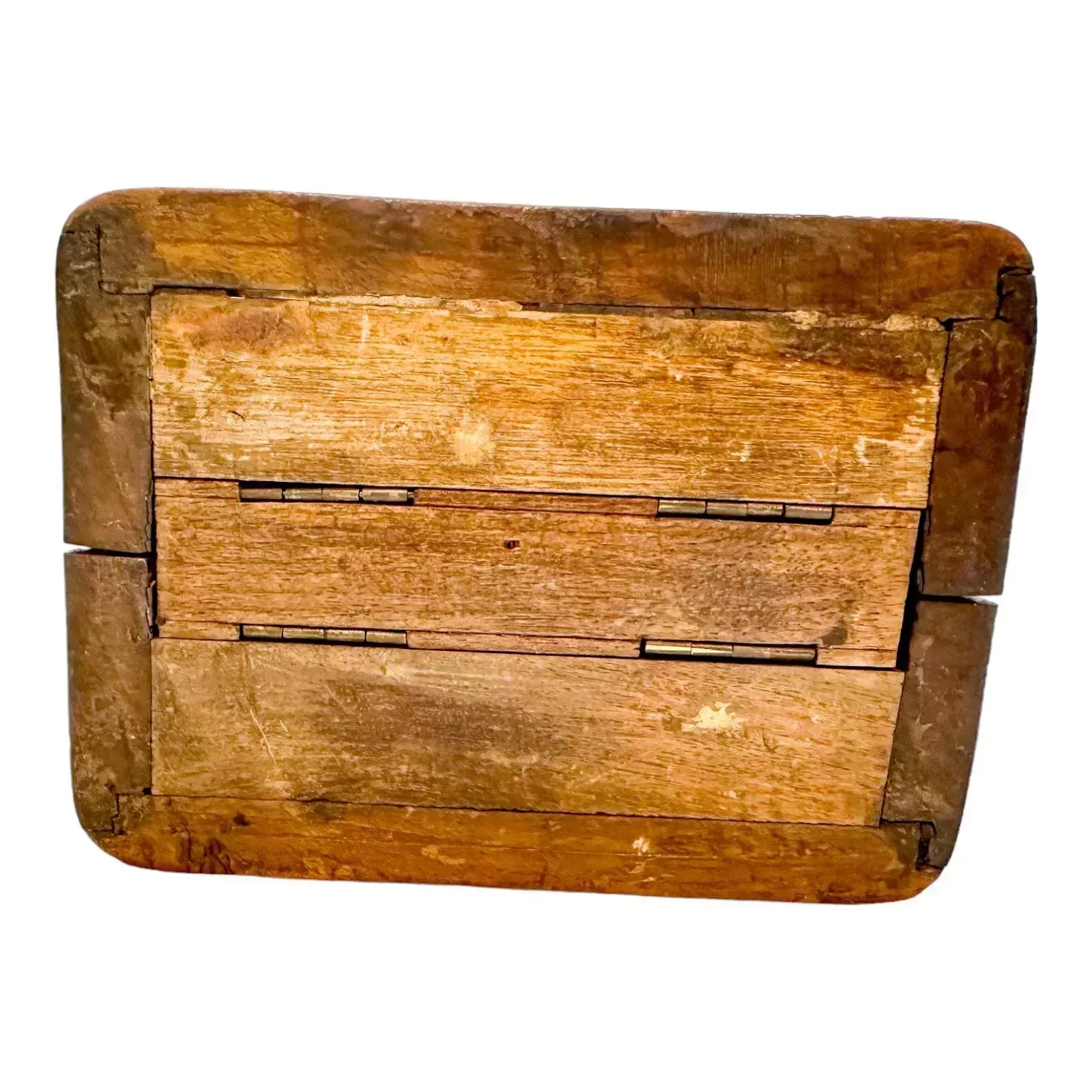 Early 19th Century Anglo Indian Carved Sandalwood Cigarette Holder Dispenser Box photo vintage