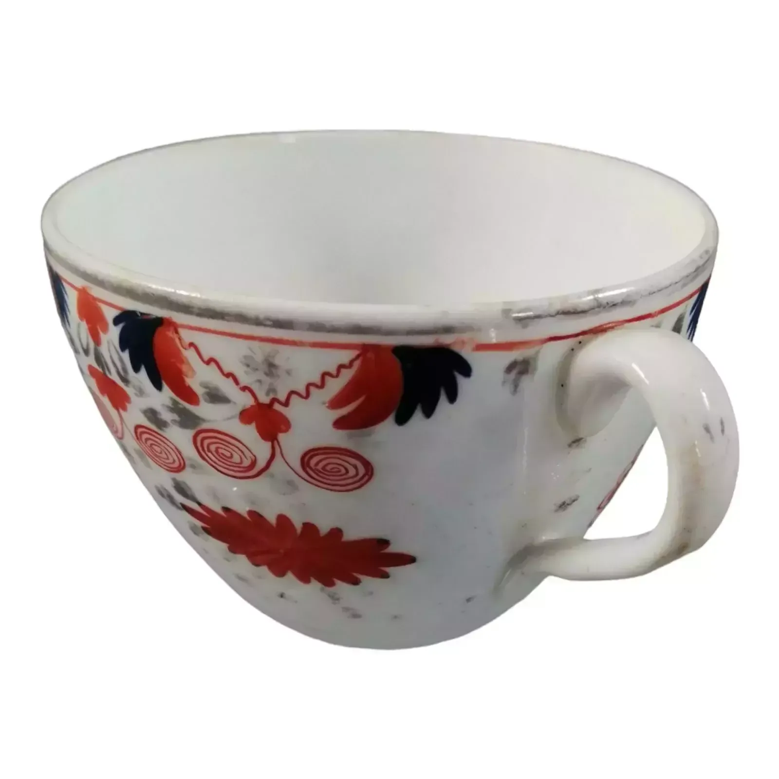 Rare Pattern Crazy Cow, Silver Lustre Teacup And Saucer photo vinterior