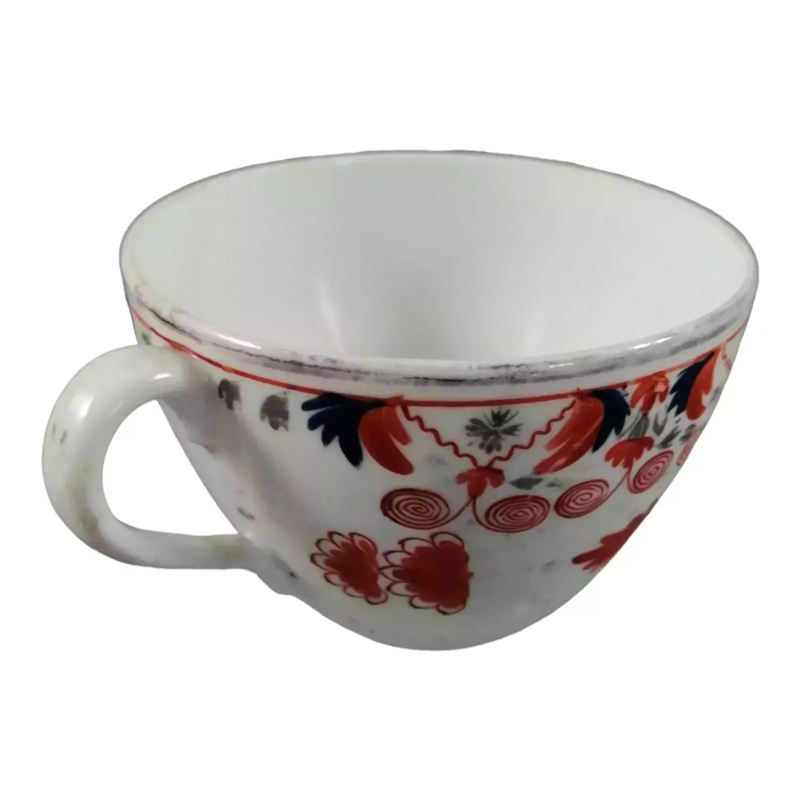 Rare Pattern Crazy Cow, Silver Lustre Teacup And Saucer photo buy