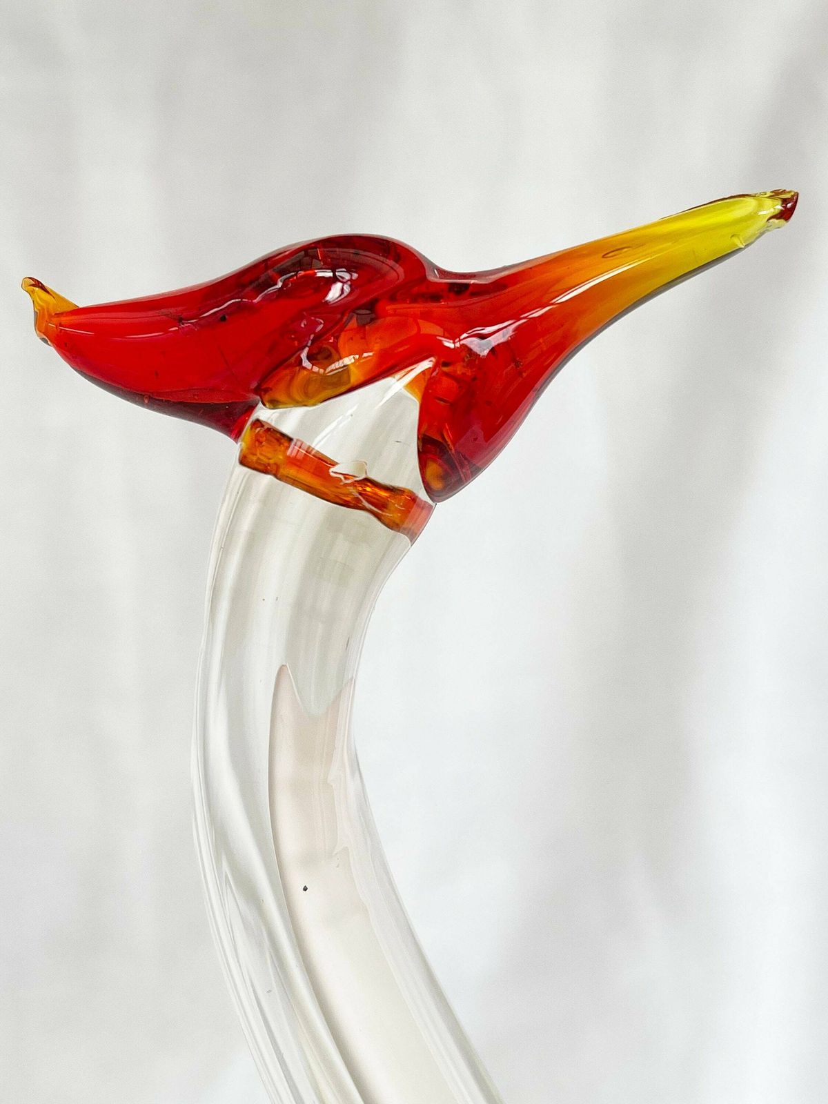Mid Century Vintage Murano Figurine Crane/Heron, Vintage Crane, Art Glass, Crane Italian, Chinese Crane Murano, Collectible Art Glass photo Home Decor