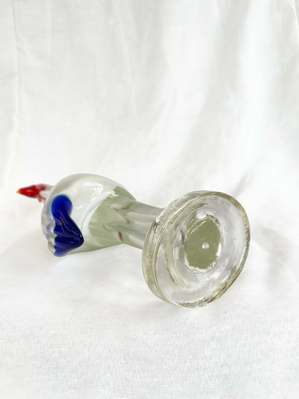 Mid Century Vintage Murano Figurine Crane/Heron, Vintage Crane, Art Glass, Crane Italian, Chinese Crane Murano, Collectible Art Glass photo vinterior