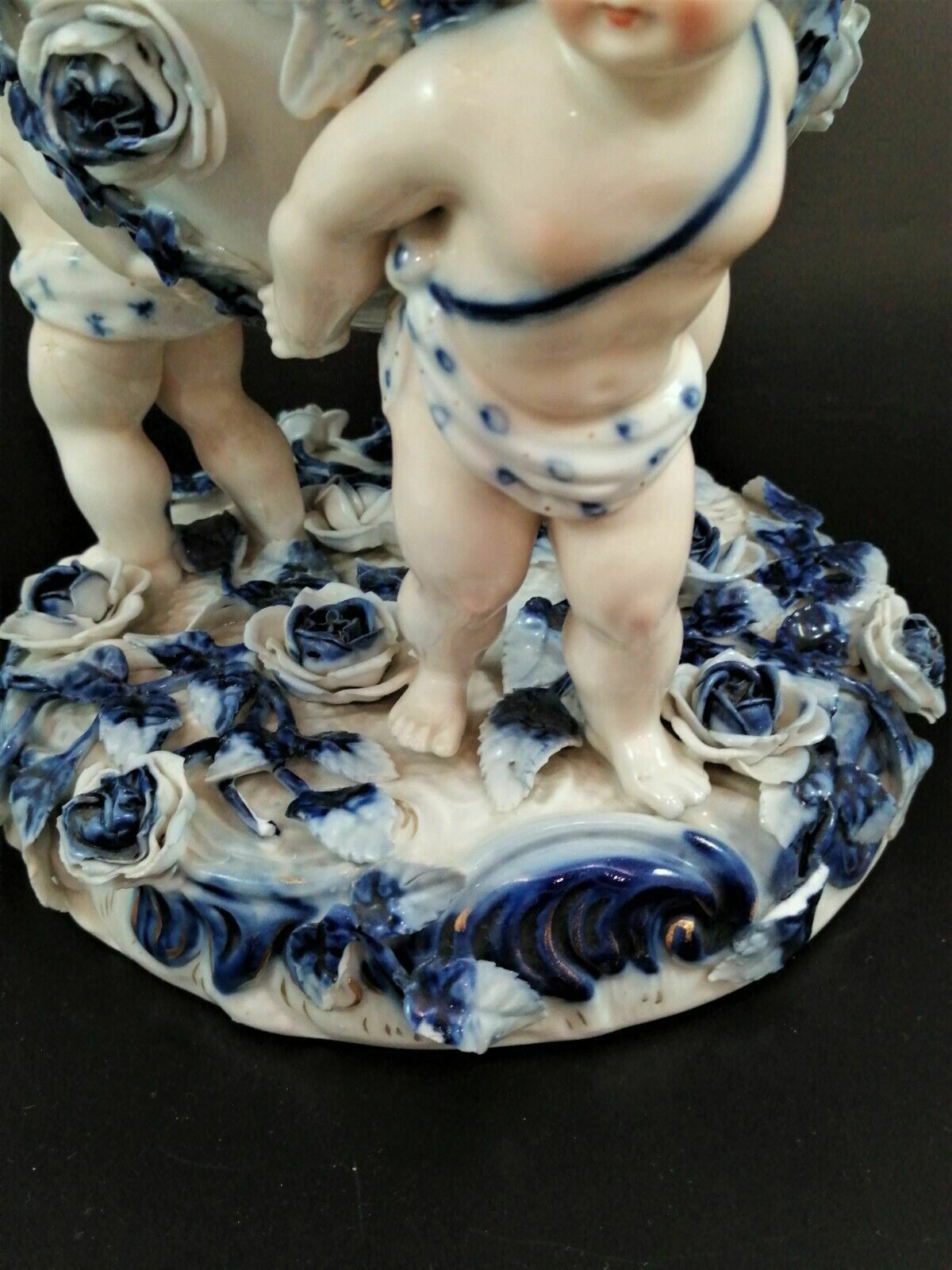 photo furniture Antique Sitzendorf Porcelain Vase, Late 19th Century
