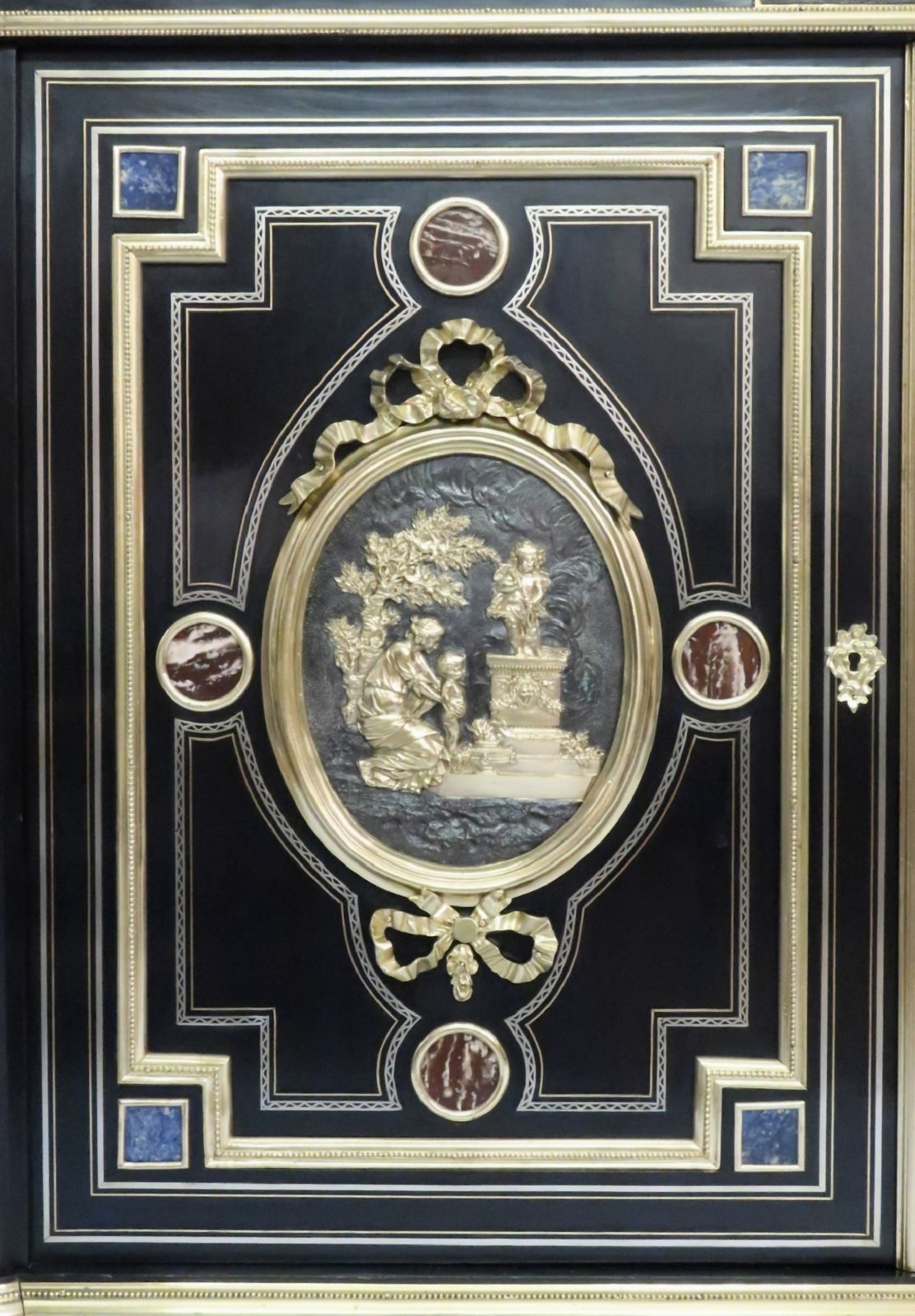 photo for sale French Louis Philippe Ebonised And Inlaid Cabinet Attributed To Monbro