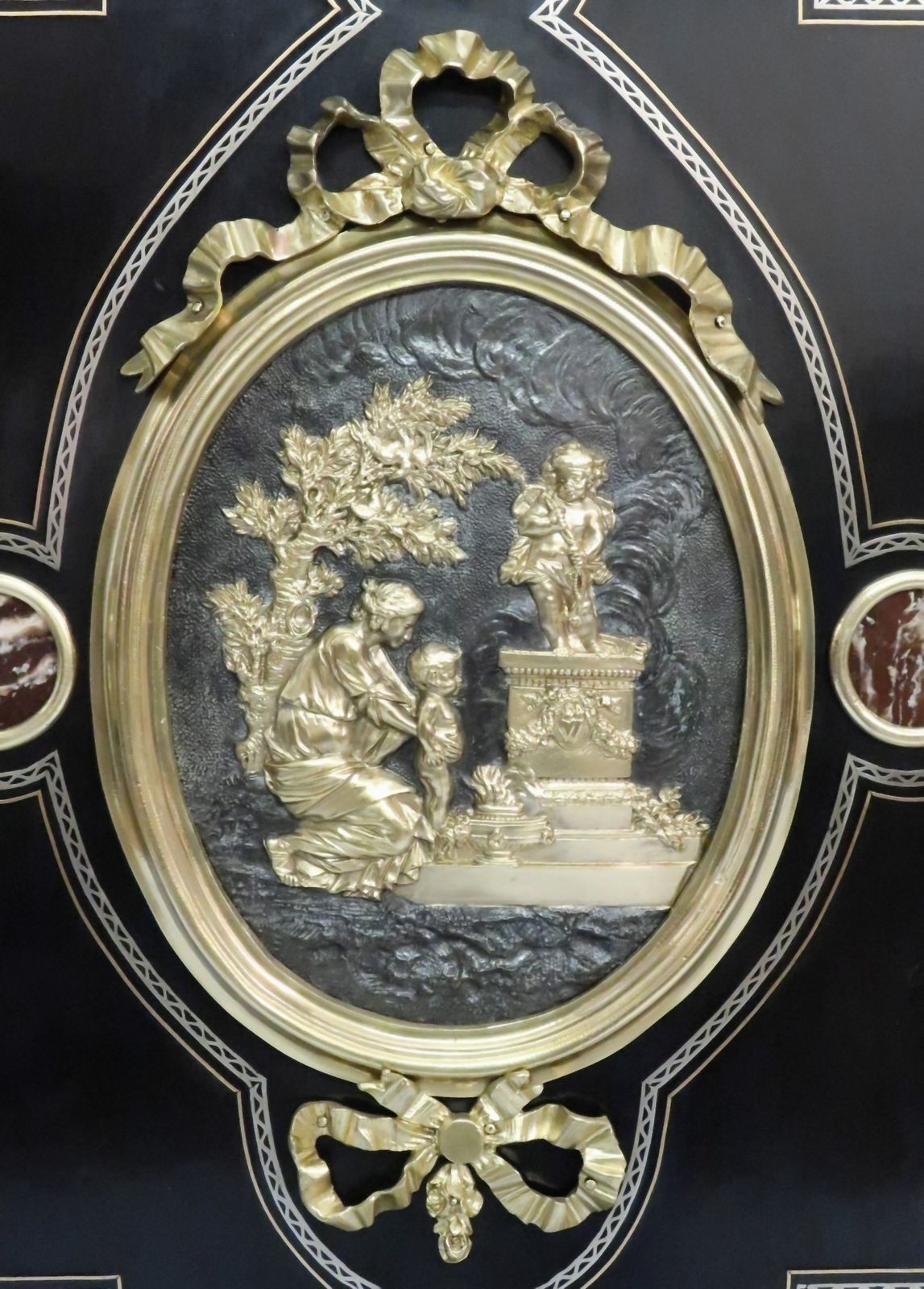 Furniture French Louis Philippe Ebonised And Inlaid Cabinet Attributed To Monbro photo