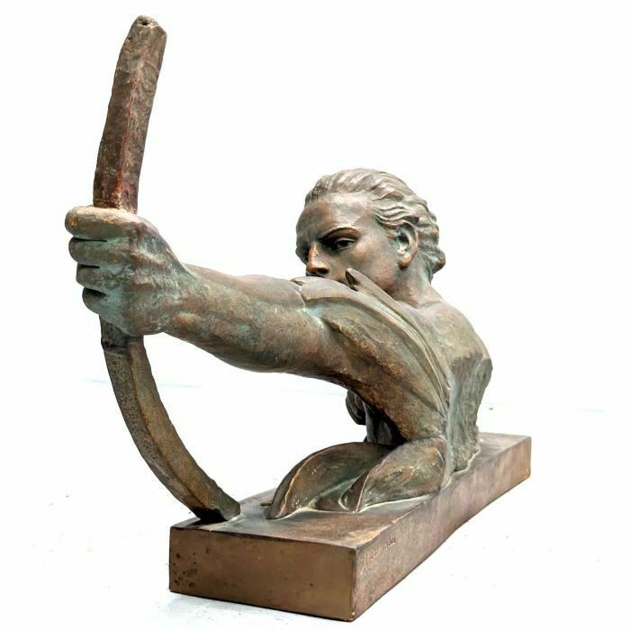 Man With Bow Italian Terracotta Cipriani Art Deco photo for sale