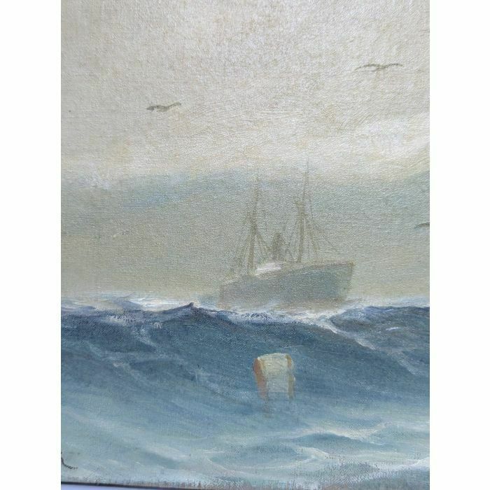 Oil Painting On Canvas Marine By François Gautier (1842 1917) photo 852.0