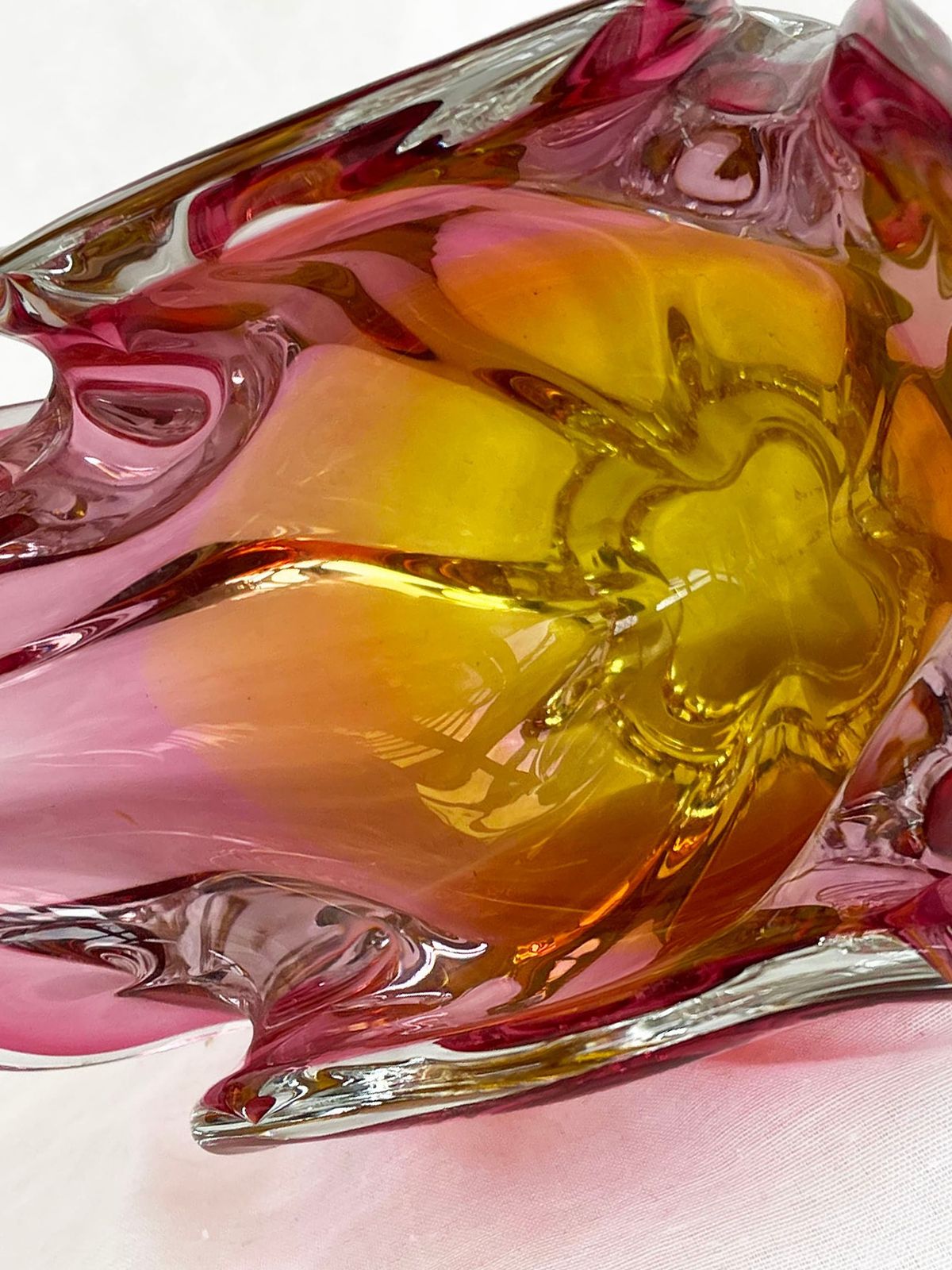 photo for sale Absolutely Stunning Large Sommerso Art Glass Centrepiece/Bowl By Josef Hospodka   Chribska. Circa 1960