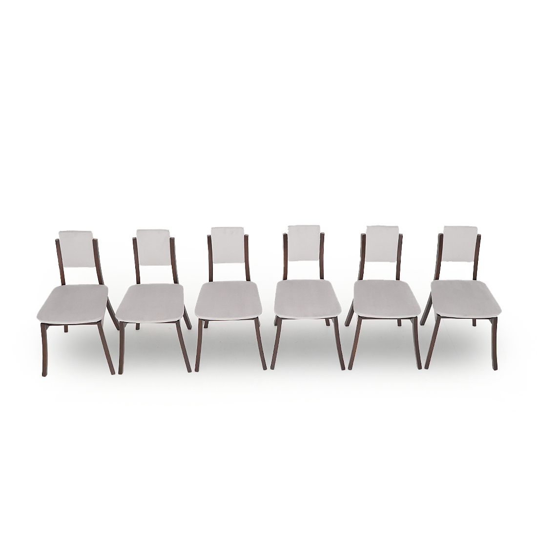 6 Gray Velvet Chairs By Angelo Mangiarotti For La Sorgente Del Mobile, 1970s photo vintage
