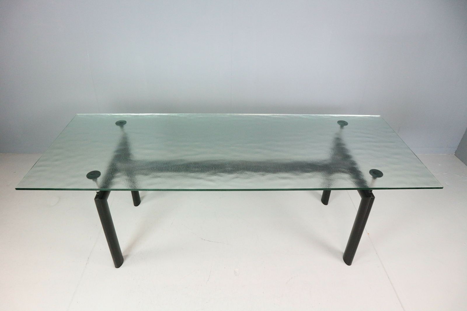 Le Corbusier Glass Dinning Table ‘Lc6’ For Cassina, 1970s Italy photo vinterior