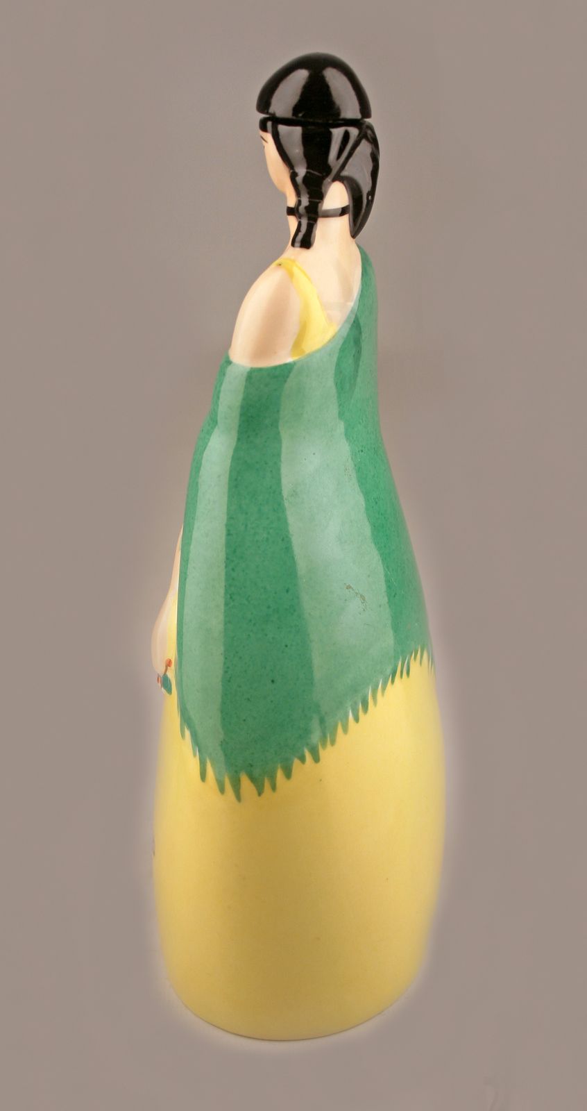 Robj Like Art Déco French Glazed And Painted Porcelain Bottle With Cork Stopper photo Home Decor
