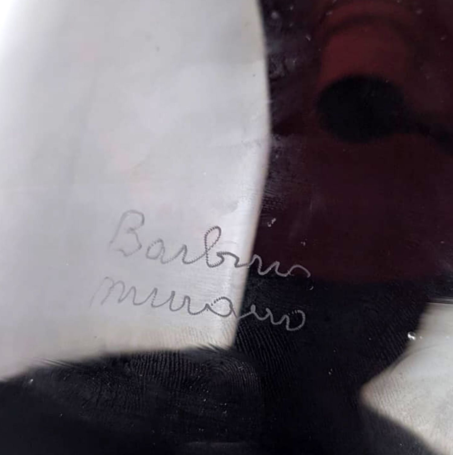 photo vintage Mid 20th Century Modern Frosted Murano Glass Lamp/Vase By Italian Artist Alfredo Barbini