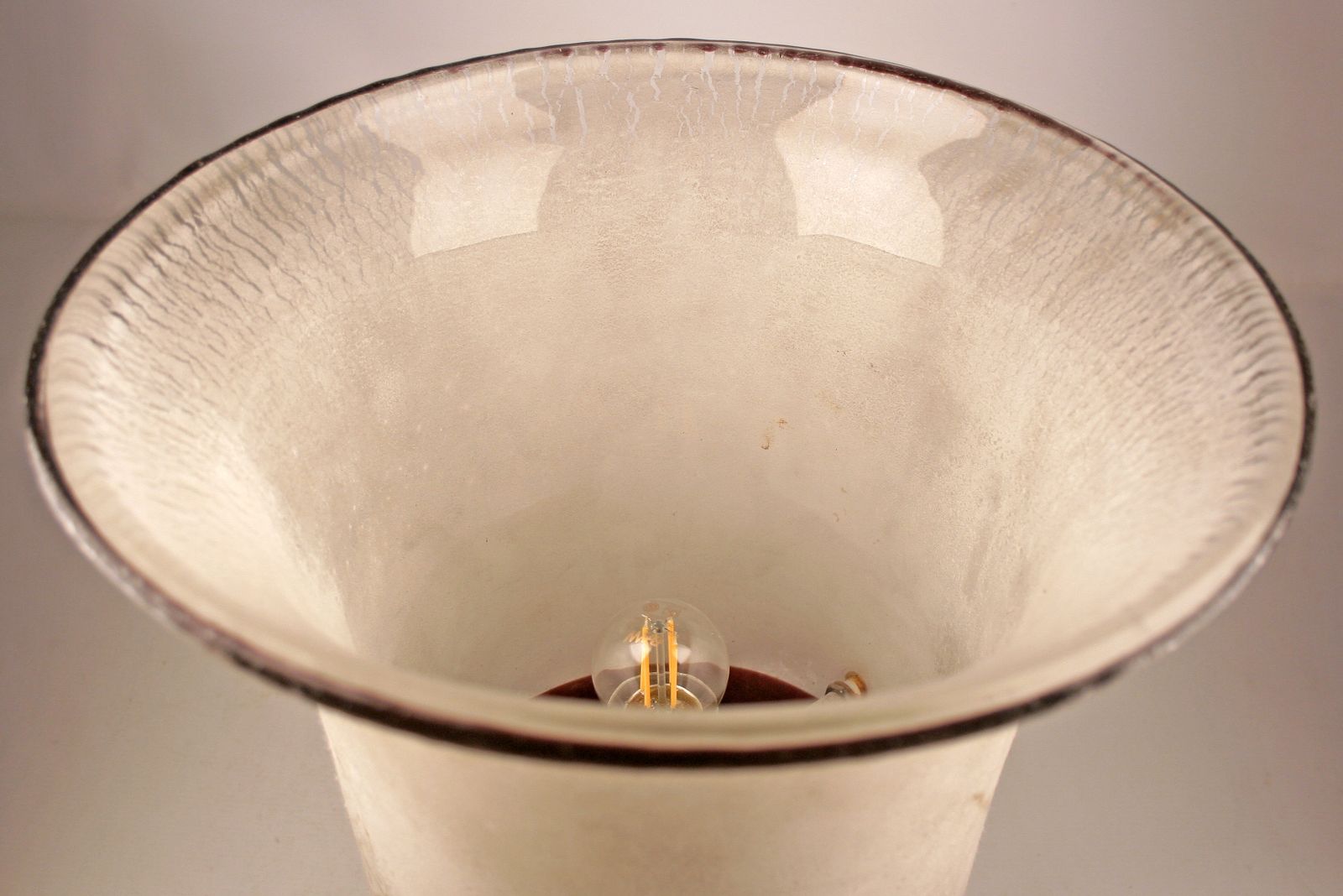 Mid 20th Century Modern Frosted Murano Glass Lamp/Vase By Italian Artist Alfredo Barbini photo 4325.0