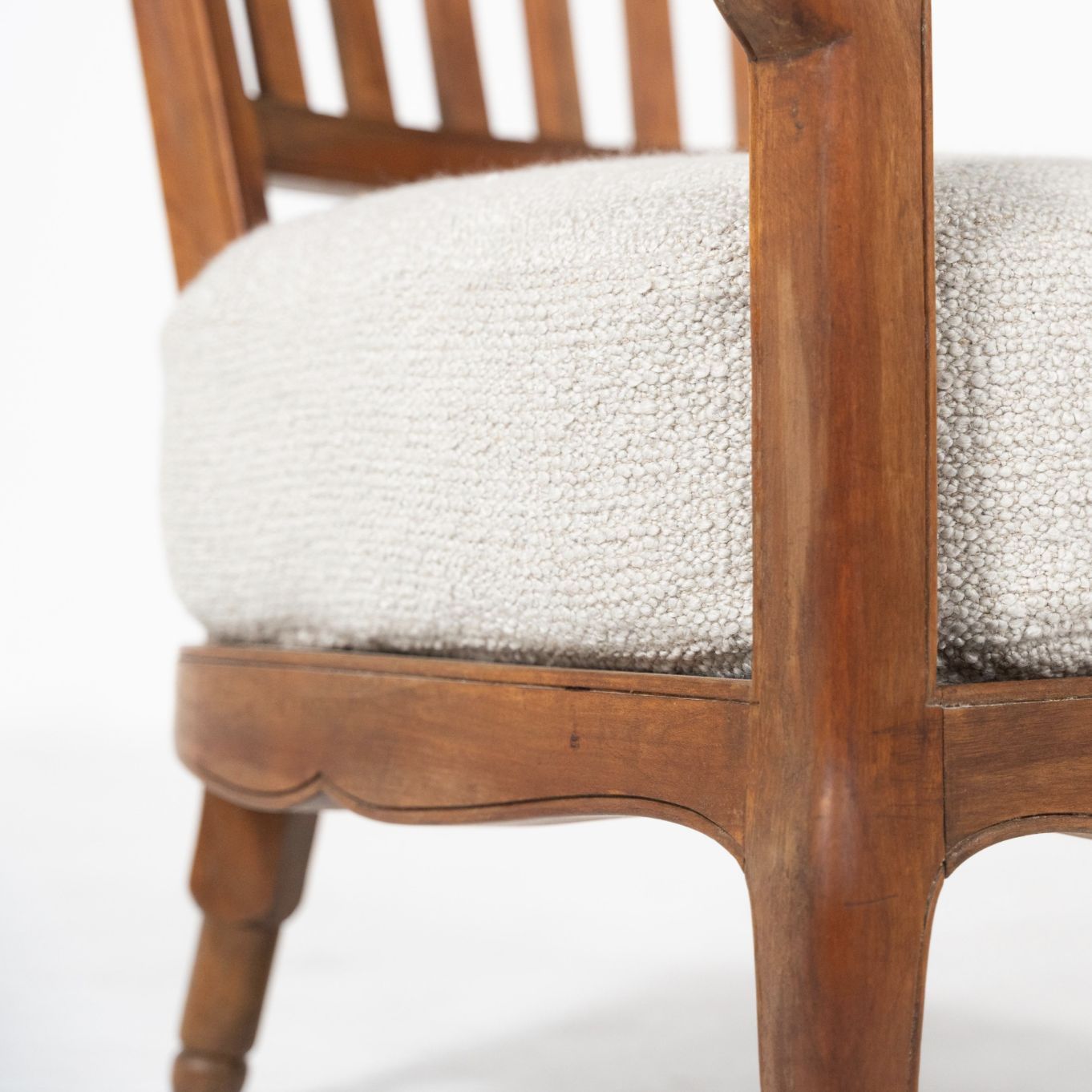 Pair Of Wooden And Fabric Armchairs, 1960s – New Upholstery photo vinterior