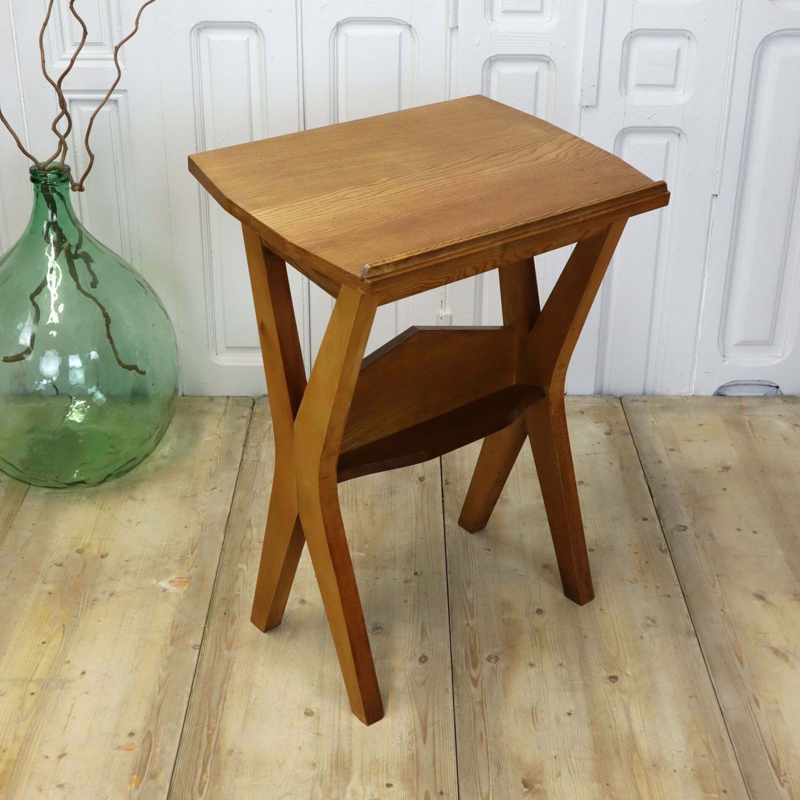Vintage Reclaimed Oak Mid Century Church Lectern 2704e photo Furniture