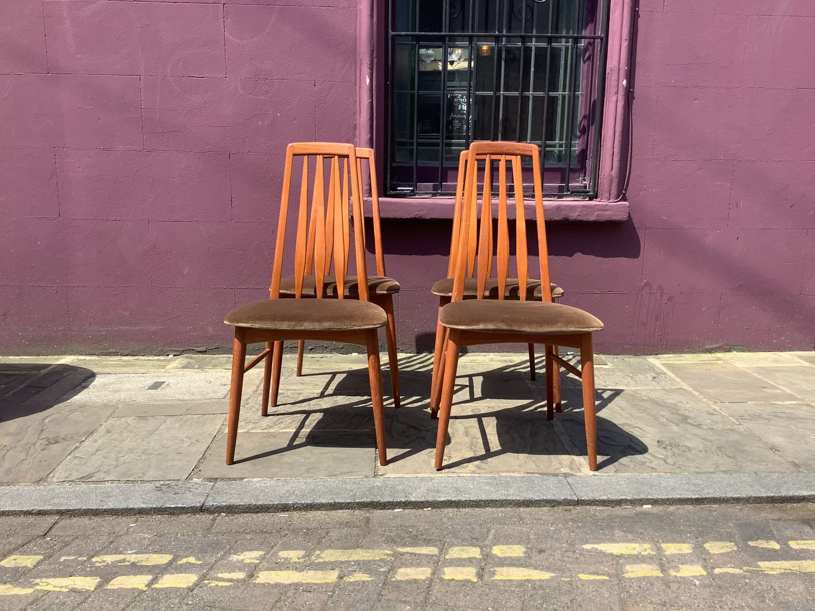 Four Teak Eva Dining  Chairs By Niels Koefoed, 1960s photo 2000.0