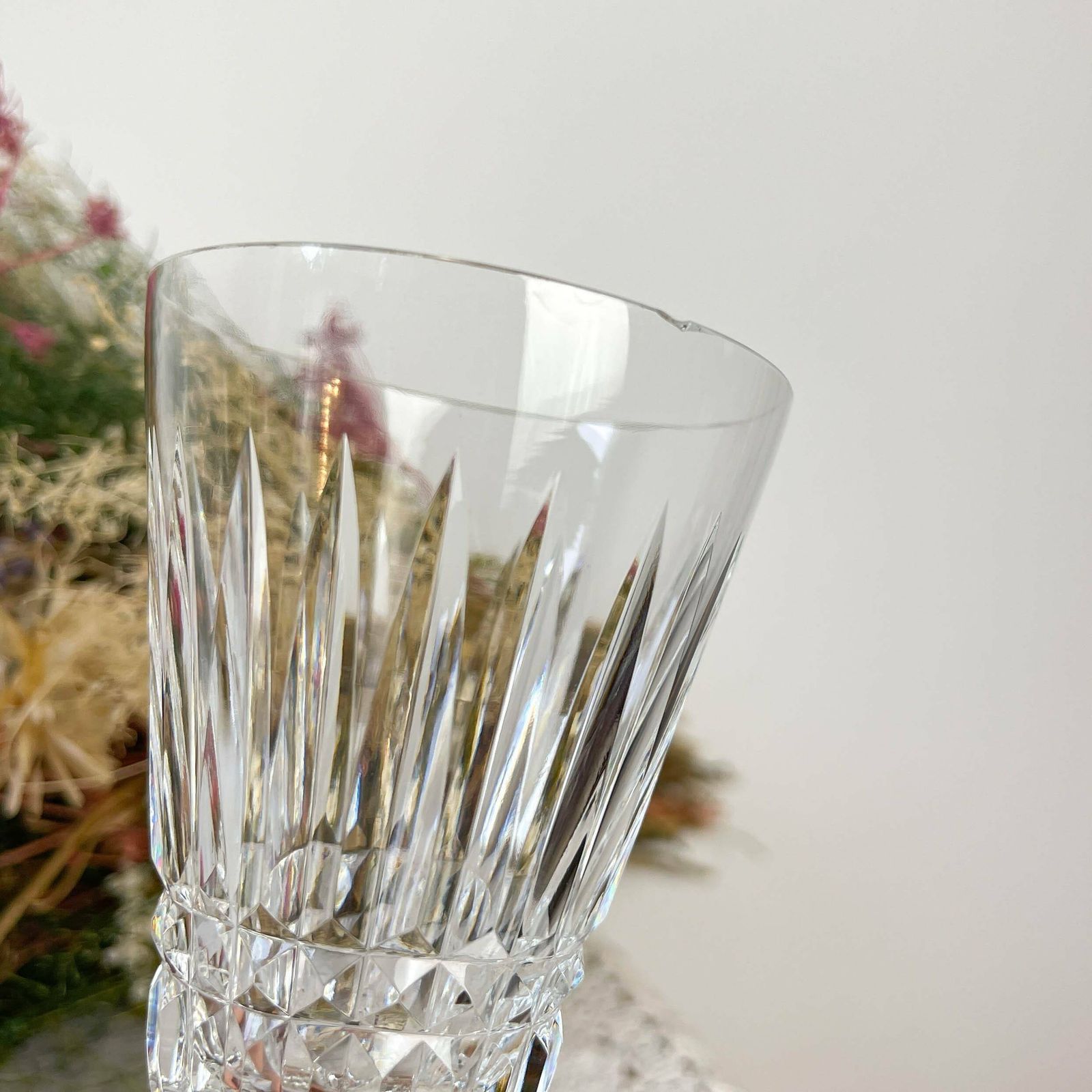 6 French Chiseled Crystal Red Wine Glasses   Crystal Stemmed Glasses   Vintage Wine Glasses   Crystal Glasses   20th Century photo buy