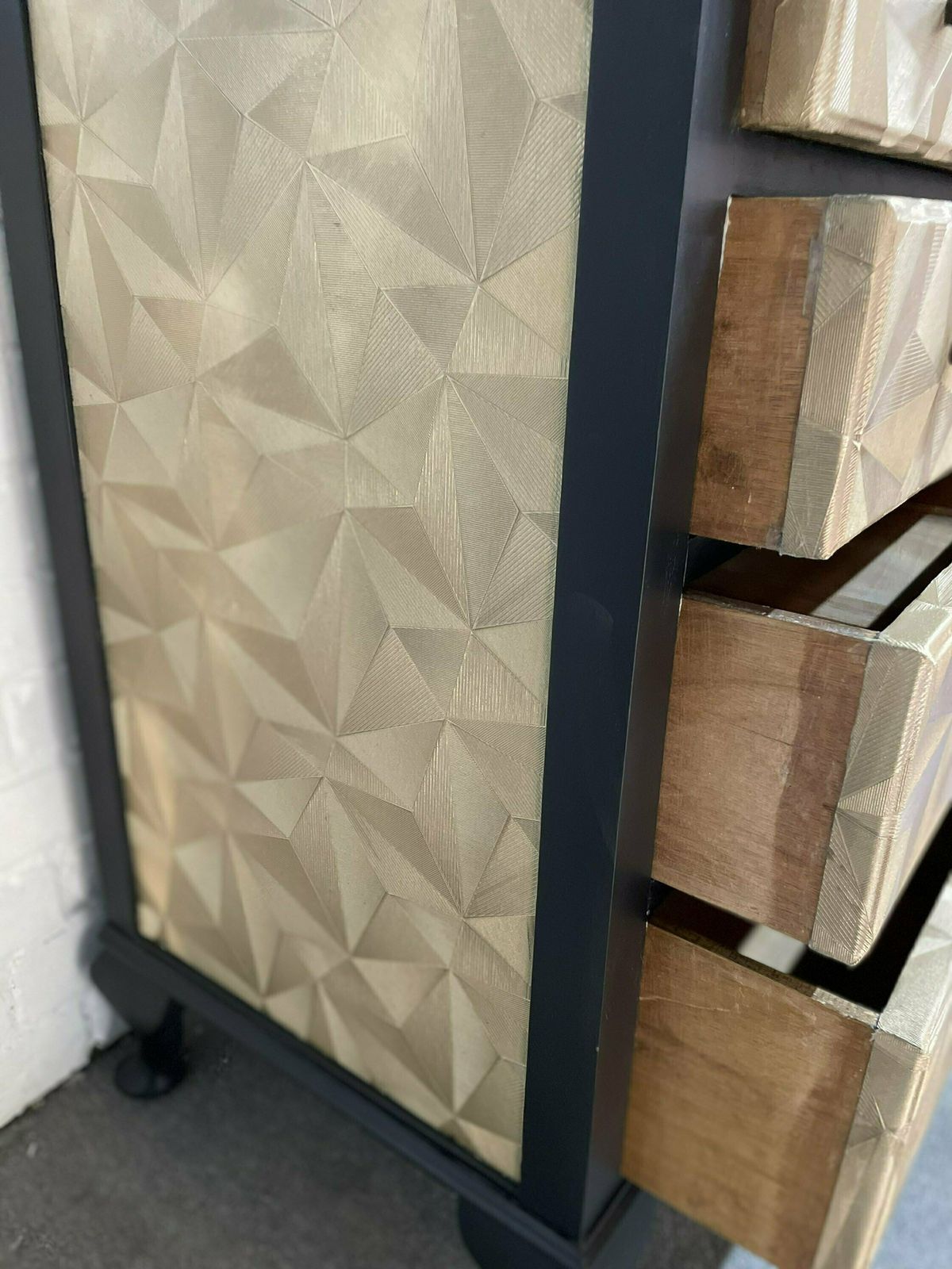 Queen Ann Decoupage Chest Of Drawers   Professional Spray Painted Finish photo 499.0