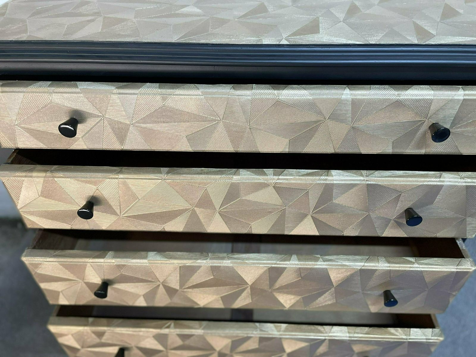 Queen Ann Decoupage Chest Of Drawers   Professional Spray Painted Finish photo vinterior