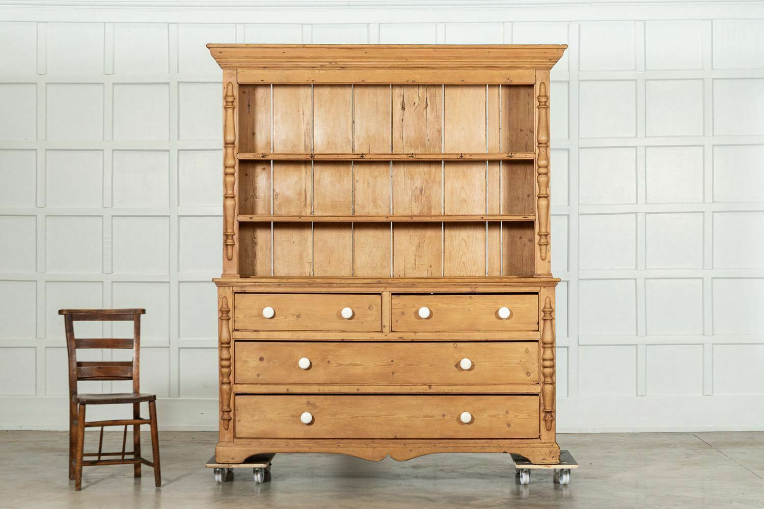 Large English 19thc Pine Dresser photo for sale