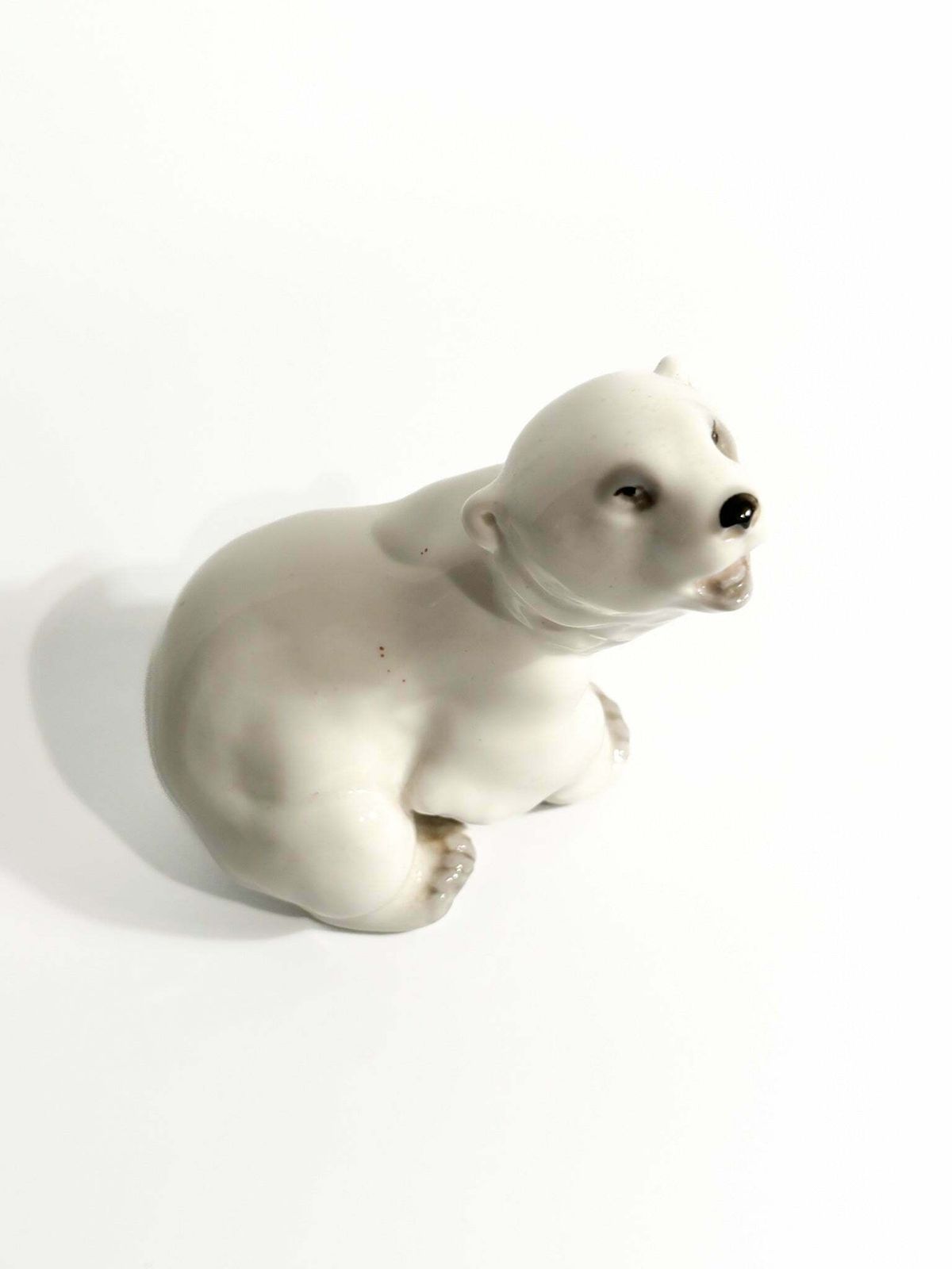 Russian Ceramic Polar Bear Figurine From The 1950s photo Home Decor