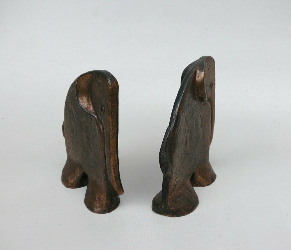 Elephants Book Supports In Bronze From Kunsthaus Kopp, 1960s, Set Of 2 photo vinterior