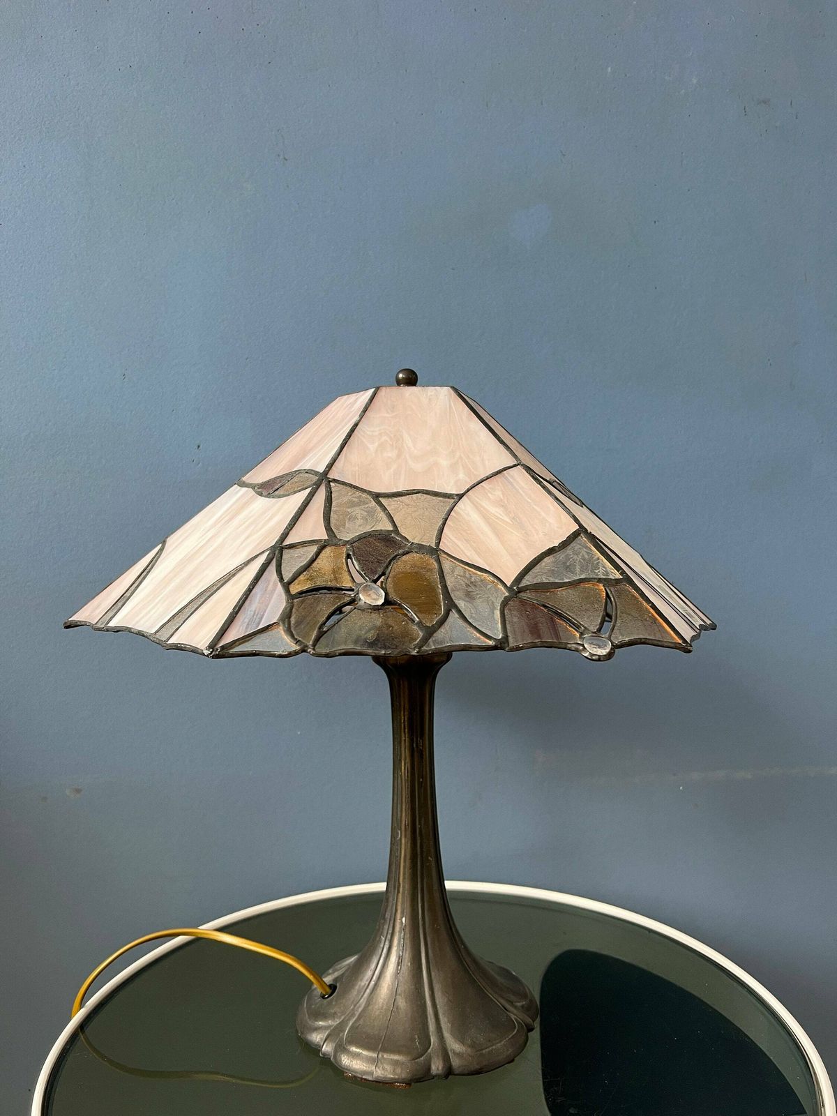 Colourful Art Deco Stained Glass Table Lamp photo buy