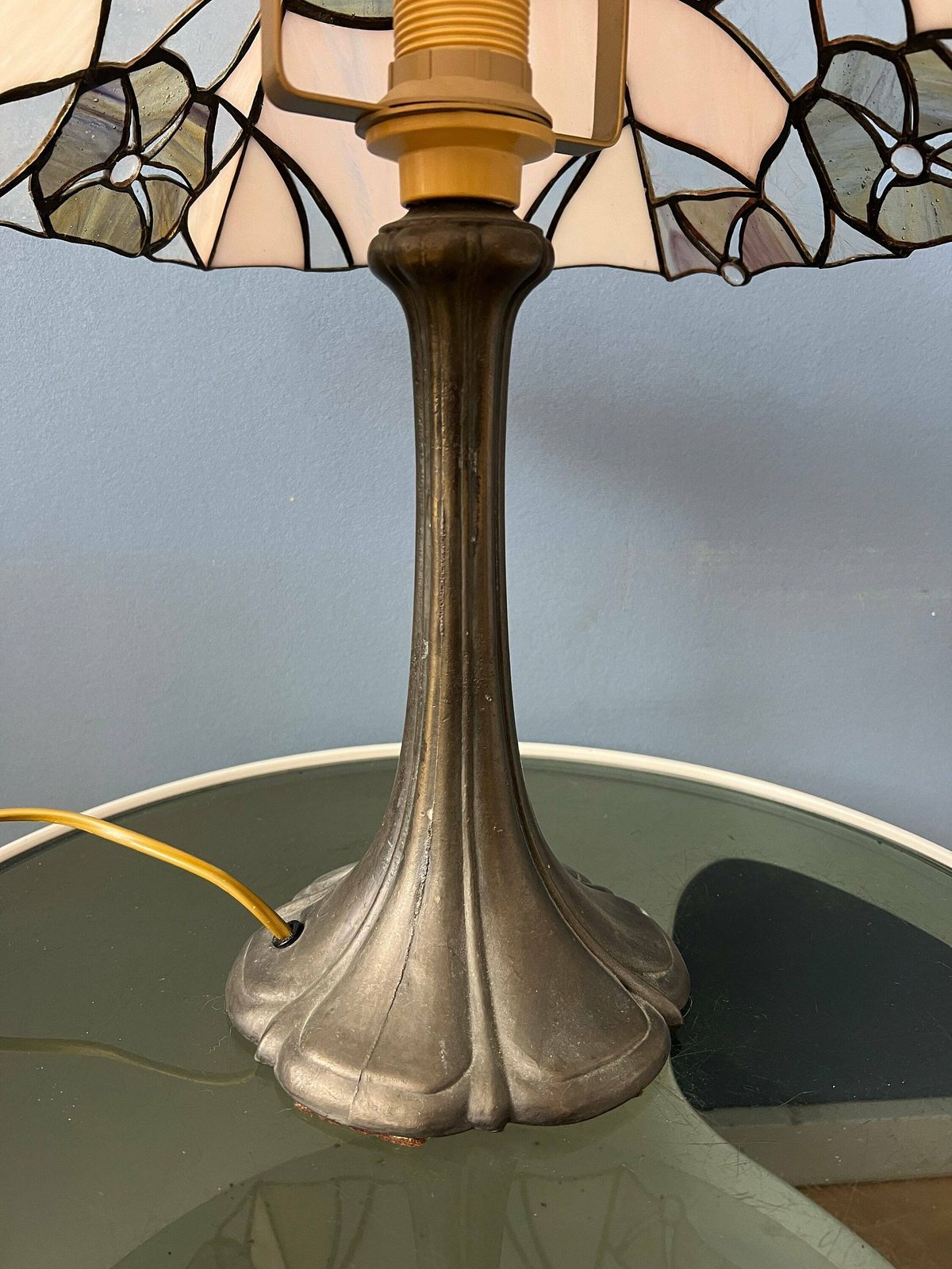 photo for sale Colourful Art Deco Stained Glass Table Lamp