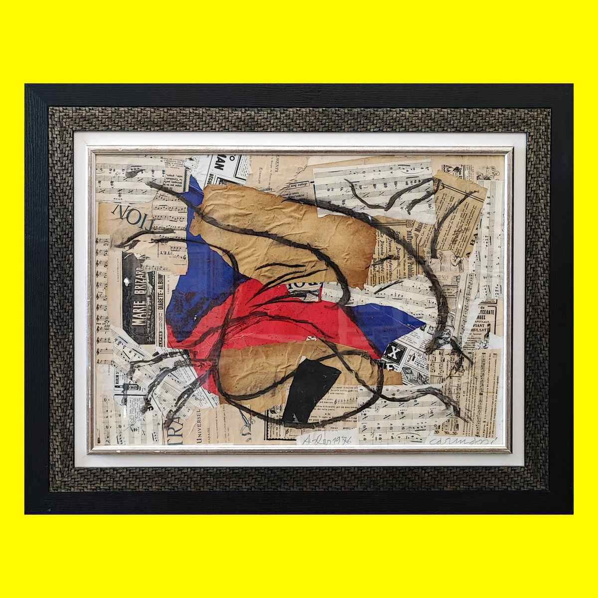 Mixed Media Painting On Canvas By Carmassi Arturo Year 1976, Arles Cd