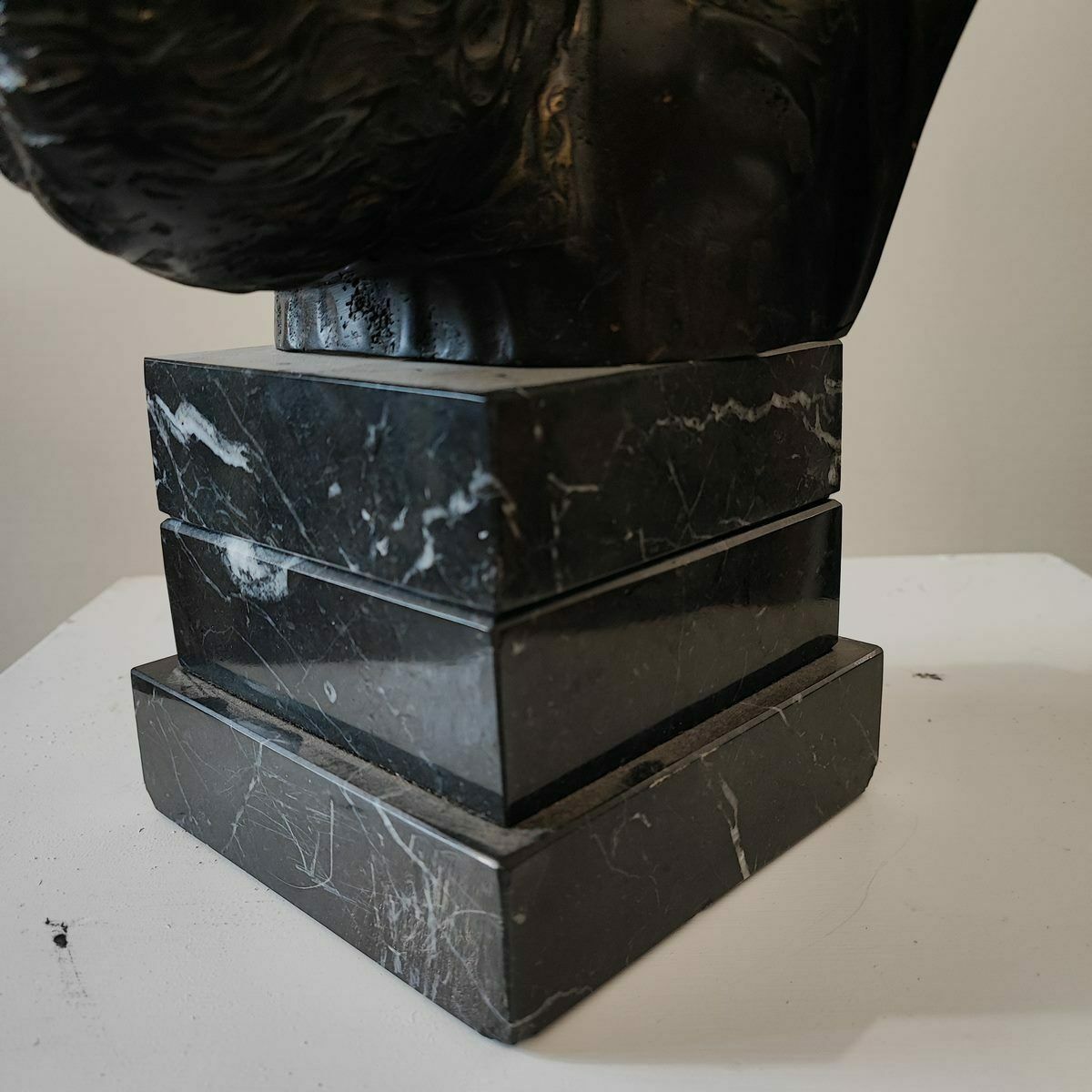 photo for sale Bronze Sculpture, Anonymous Artist Maternita" Woman With Child With Marble Base