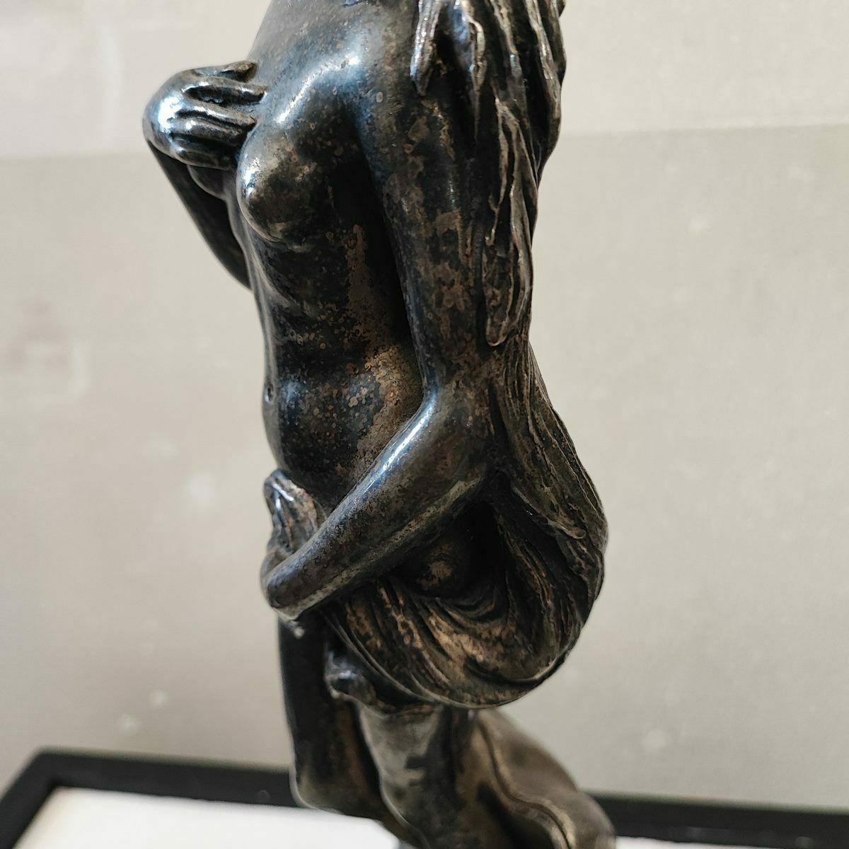 Silver Plated Bronze Sculpture Max Hamlet, Venus By Botticelli Year 1992 photo for sale