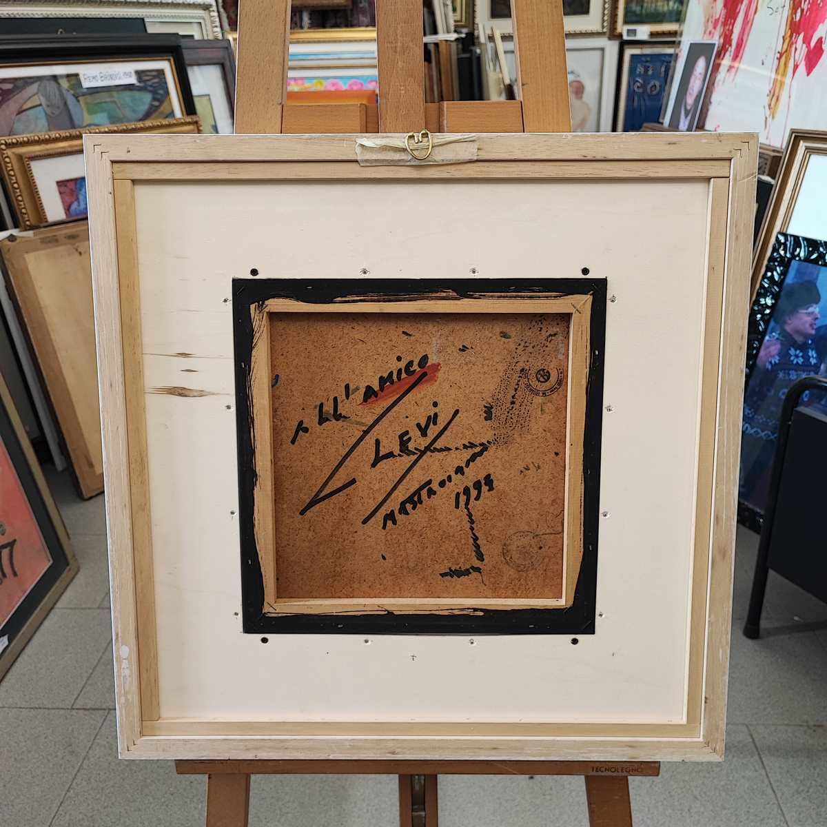 Oil Painting On Cardboard By Umberto Mastroianni, 1993 photo buy