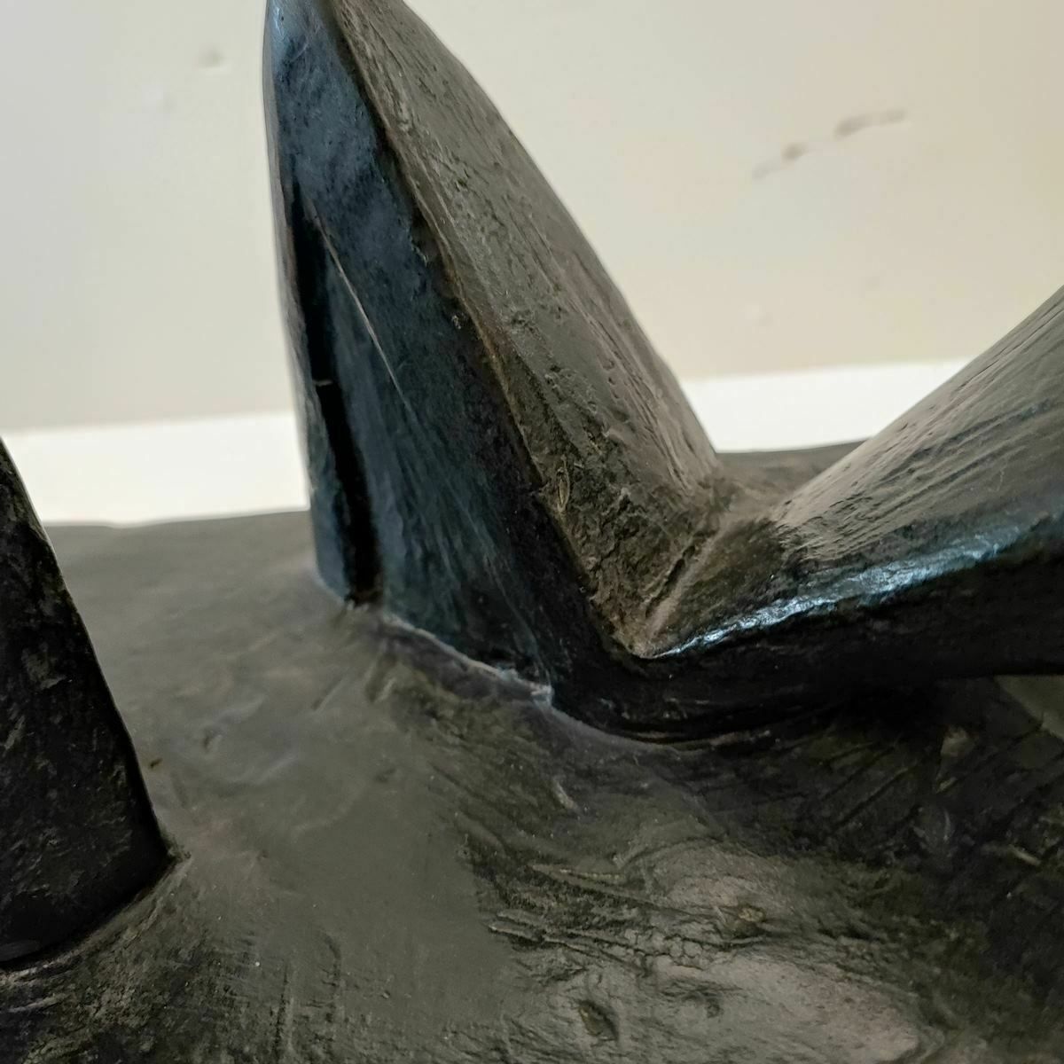 Lost Wax Bronze Sculpture With Ceramic Method Of The Venturi Art Of Virgilio Guidi, Meeting photo vinterior