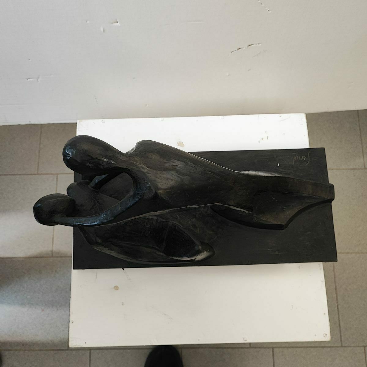 Art Lost Wax Bronze Sculpture With Ceramic Method Of The Venturi Art Of Virgilio Guidi, Meeting photo